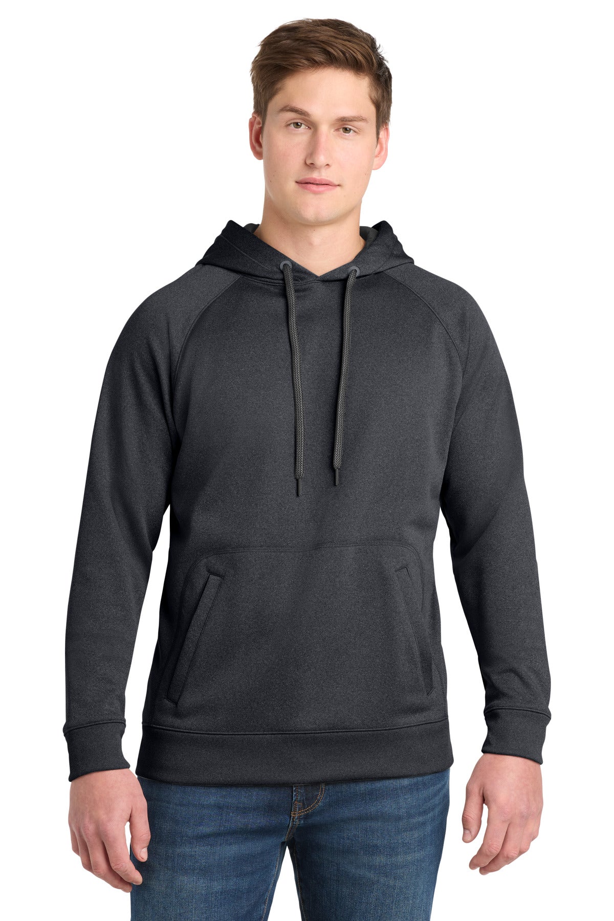 Custom Graphite Heather Tech Fleece Hoodie ST250, personalized by SanCanDo Swag in Argyle, TX