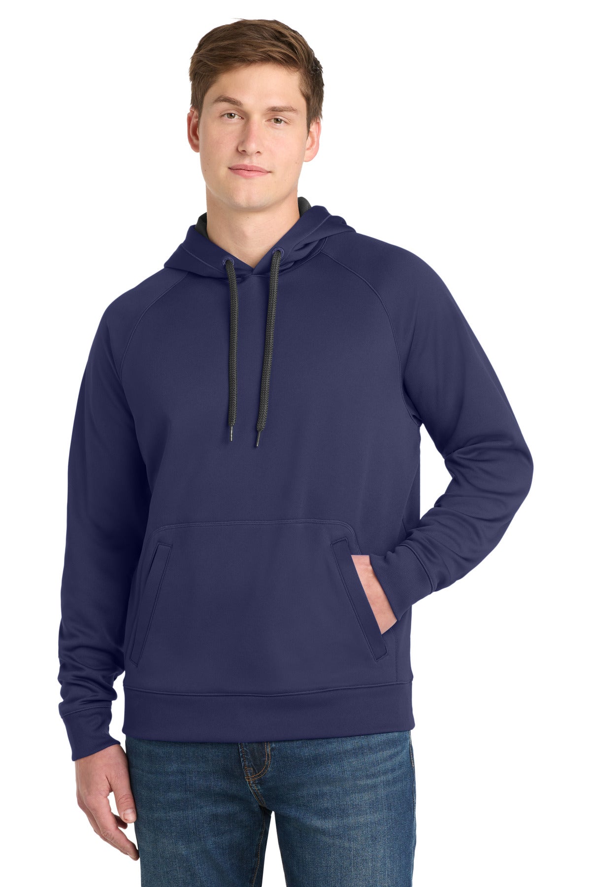 Custom True Navy Tech Fleece Hoodie ST250, personalized by SanCanDo Swag in Argyle, TX
