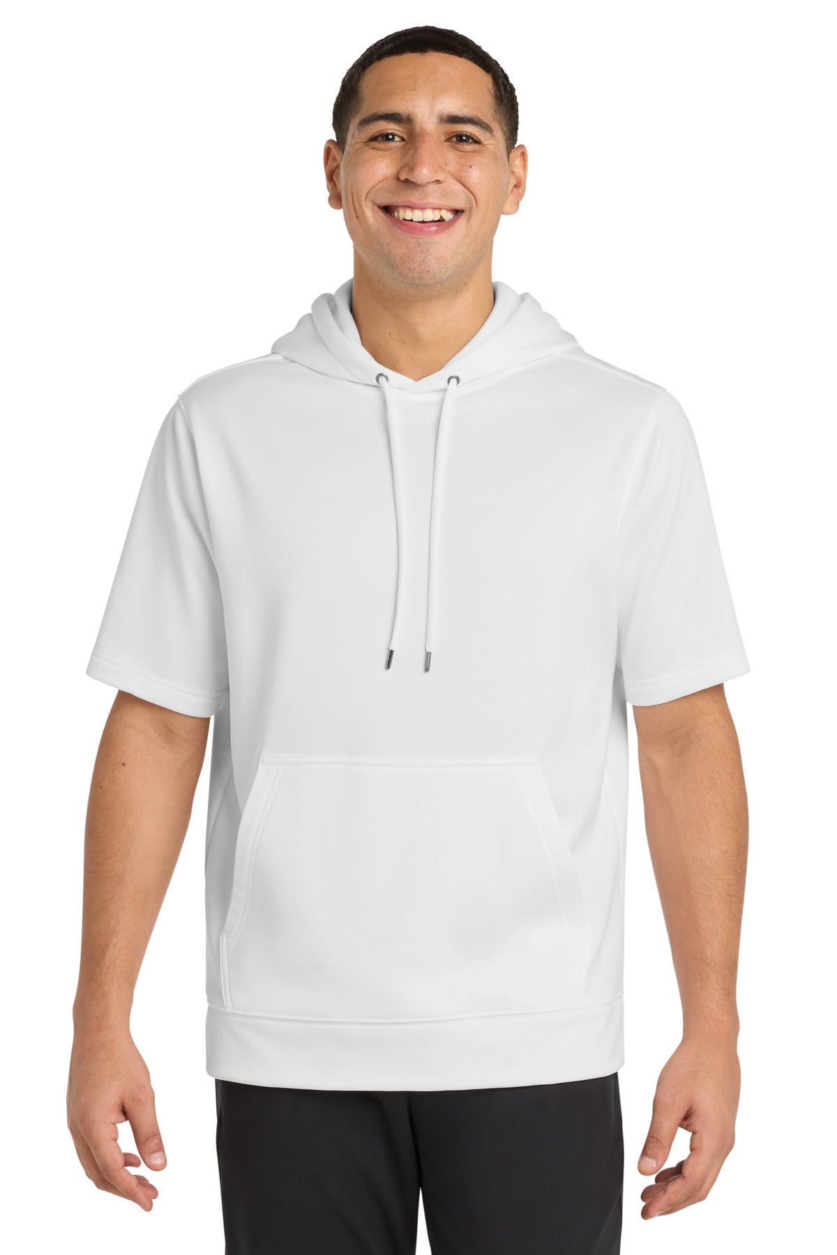 Custom White Short Sleeve Hooded Pullover ST251, personalized by SanCanDo Swag in Argyle, TX