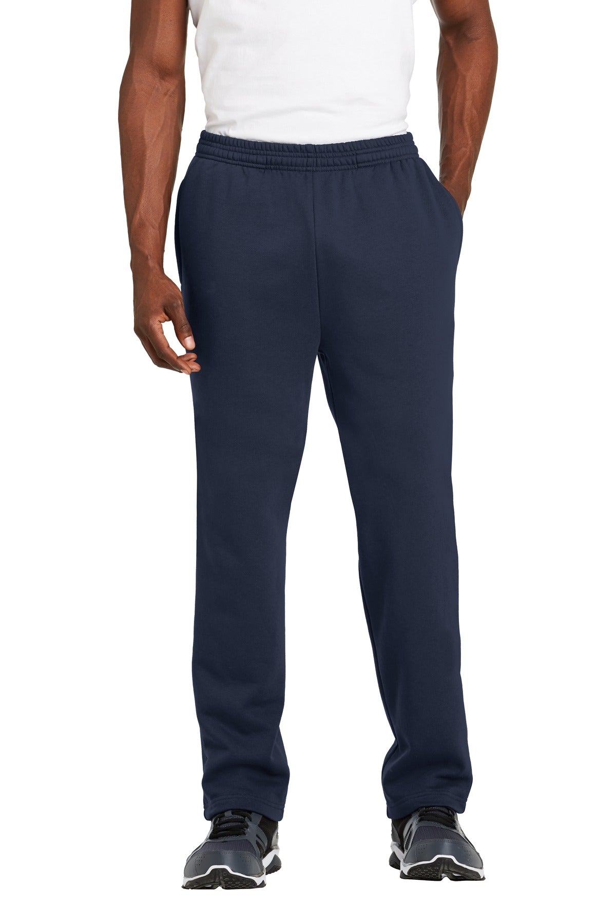 Custom True Navy Open Bottom Sweatpant ST257, personalized by SanCanDo Swag in Argyle, TX