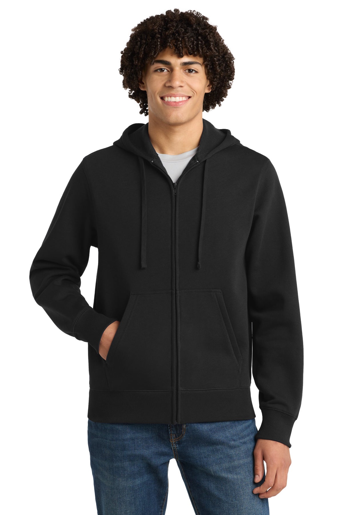Custom Black Full-Zip Hoodie ST258, personalized by SanCanDo Swag in Argyle, TX