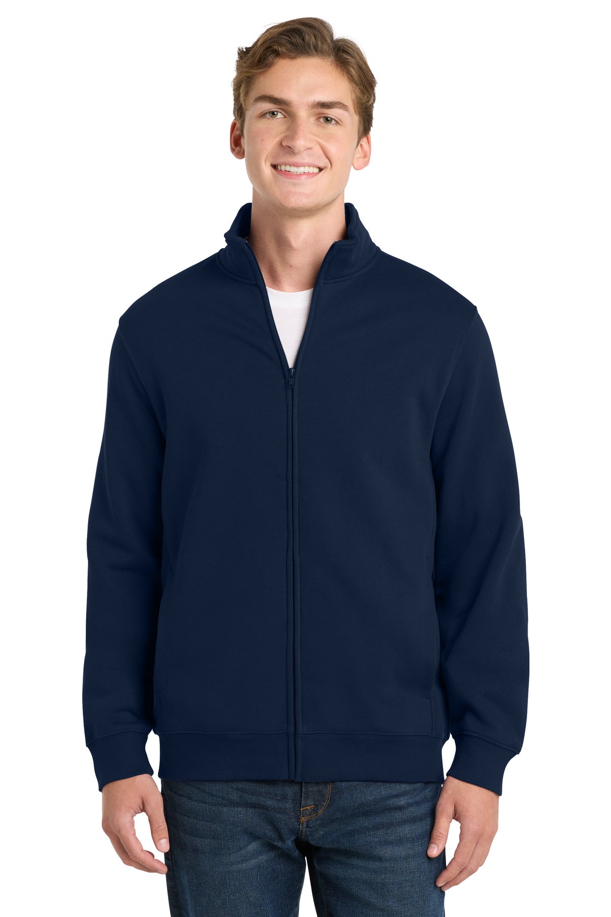 Custom True Navy Full-Zip Sweatshirt ST259, personalized by SanCanDo Swag in Argyle, TX