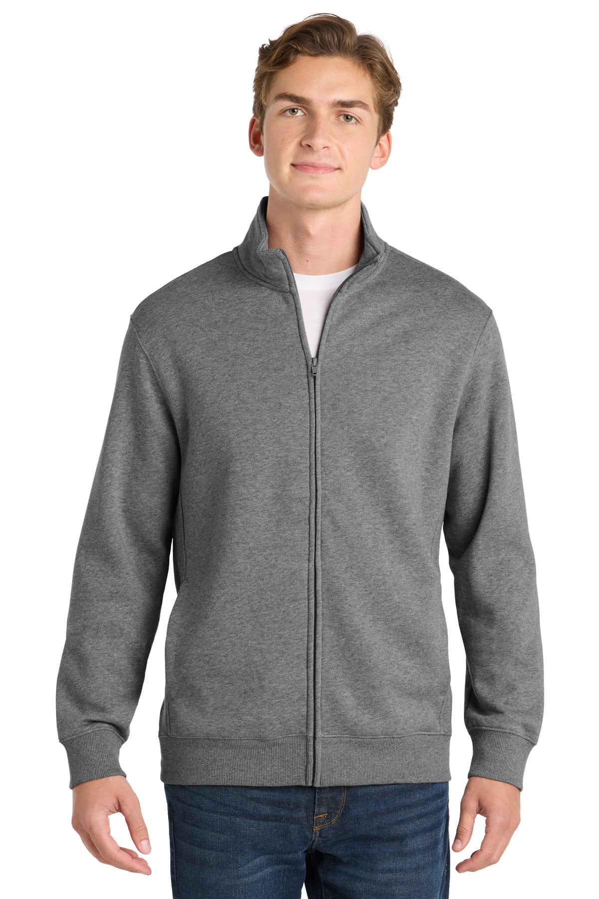 Custom Vintage Heather Full-Zip Sweatshirt ST259, personalized by SanCanDo Swag in Argyle, TX