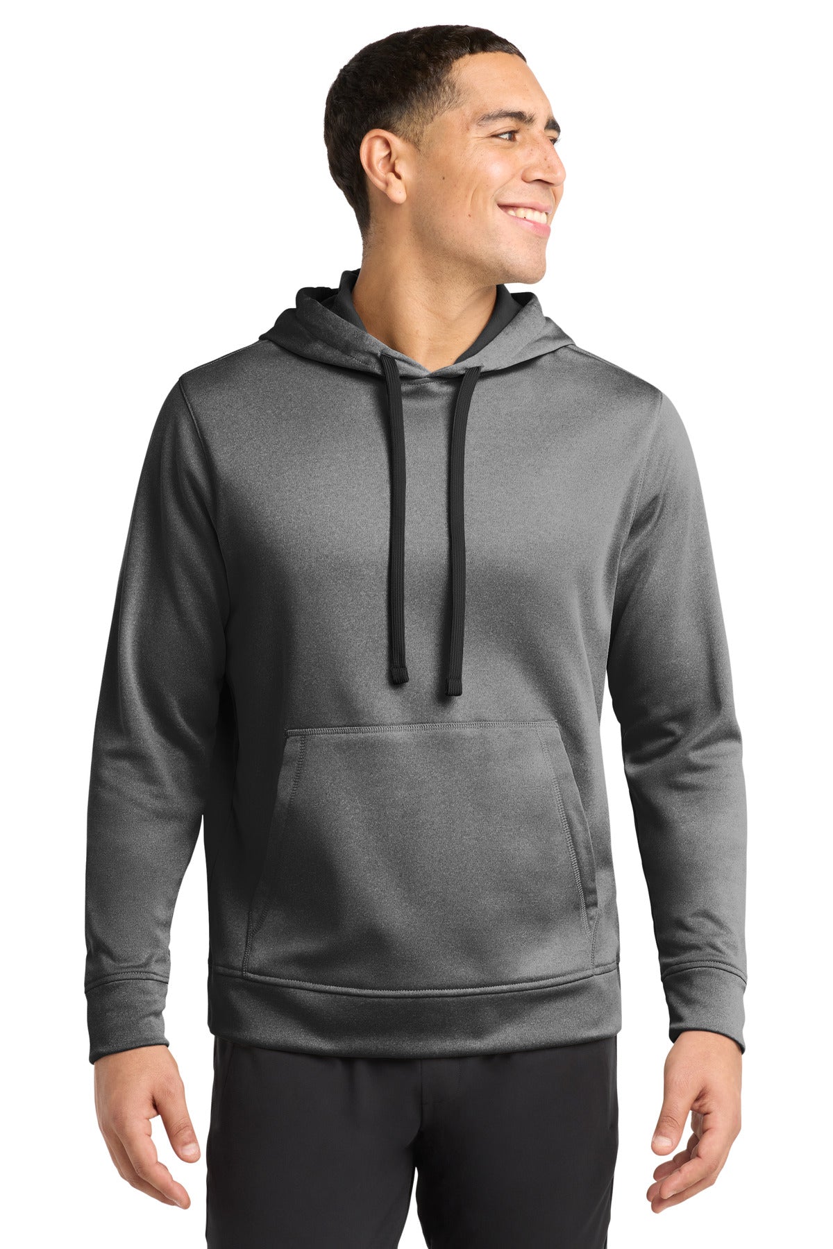 Custom Black Heather Heather Fleece Hooded Pullover ST264, personalized by SanCanDo Swag in Argyle, TX