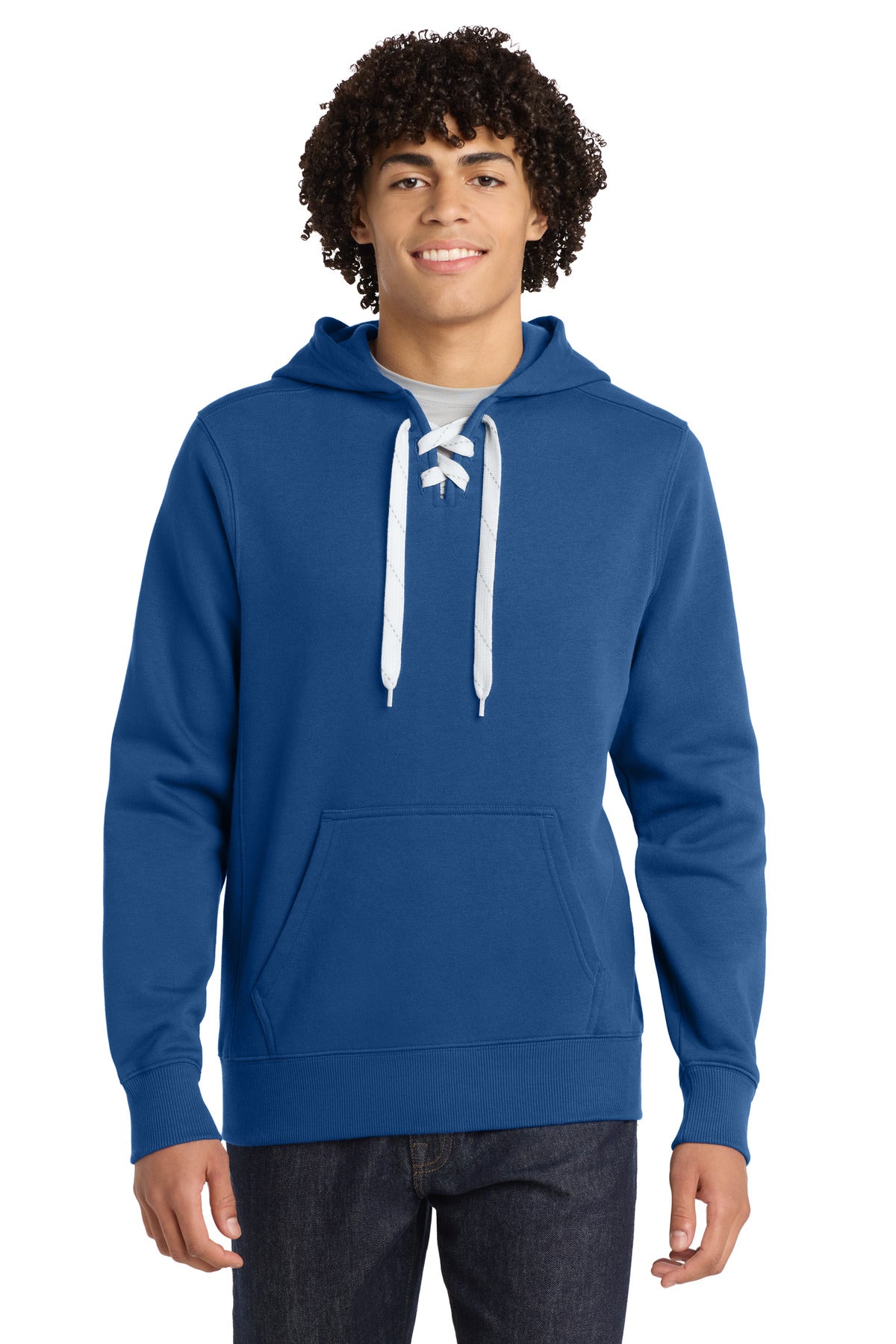 Custom True Royal Lace Up Hoodie ST271, personalized by SanCanDo Swag in Argyle, TX