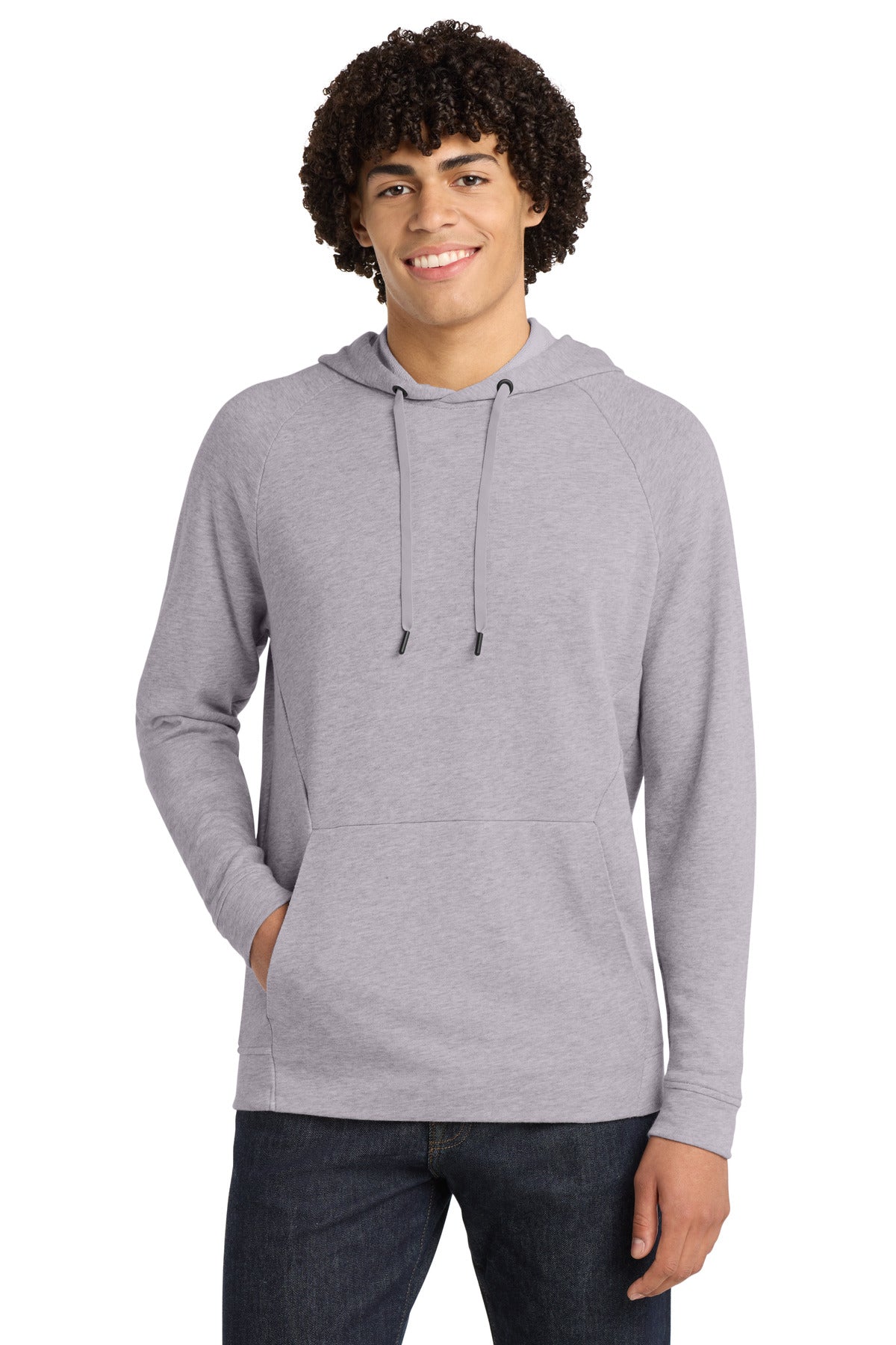 Custom Heather Grey Lightweight French Terry Pullover Hoodie ST272, personalized by SanCanDo Swag in Argyle, TX