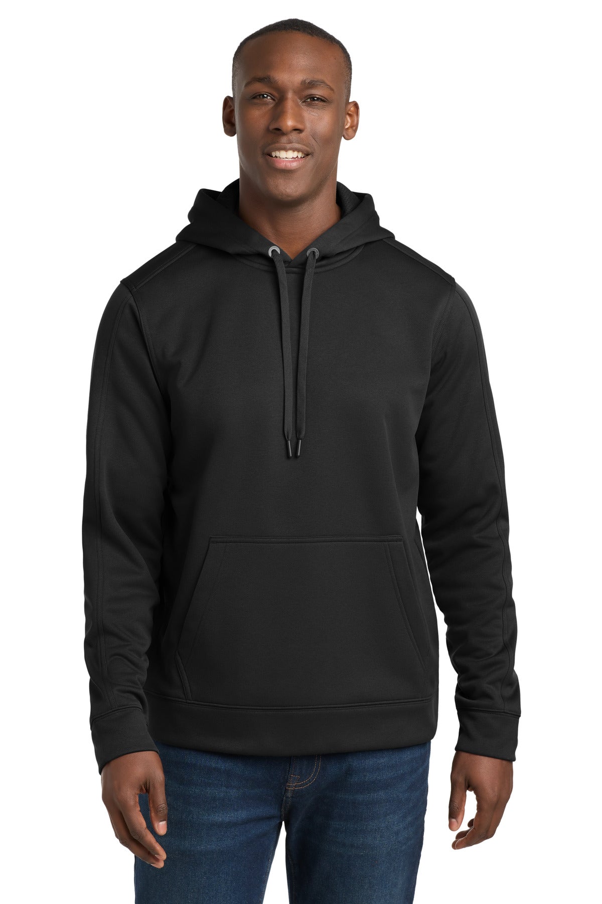 Custom Black Repel Fleece Hooded Pullover ST290, personalized by SanCanDo Swag in Argyle, TX