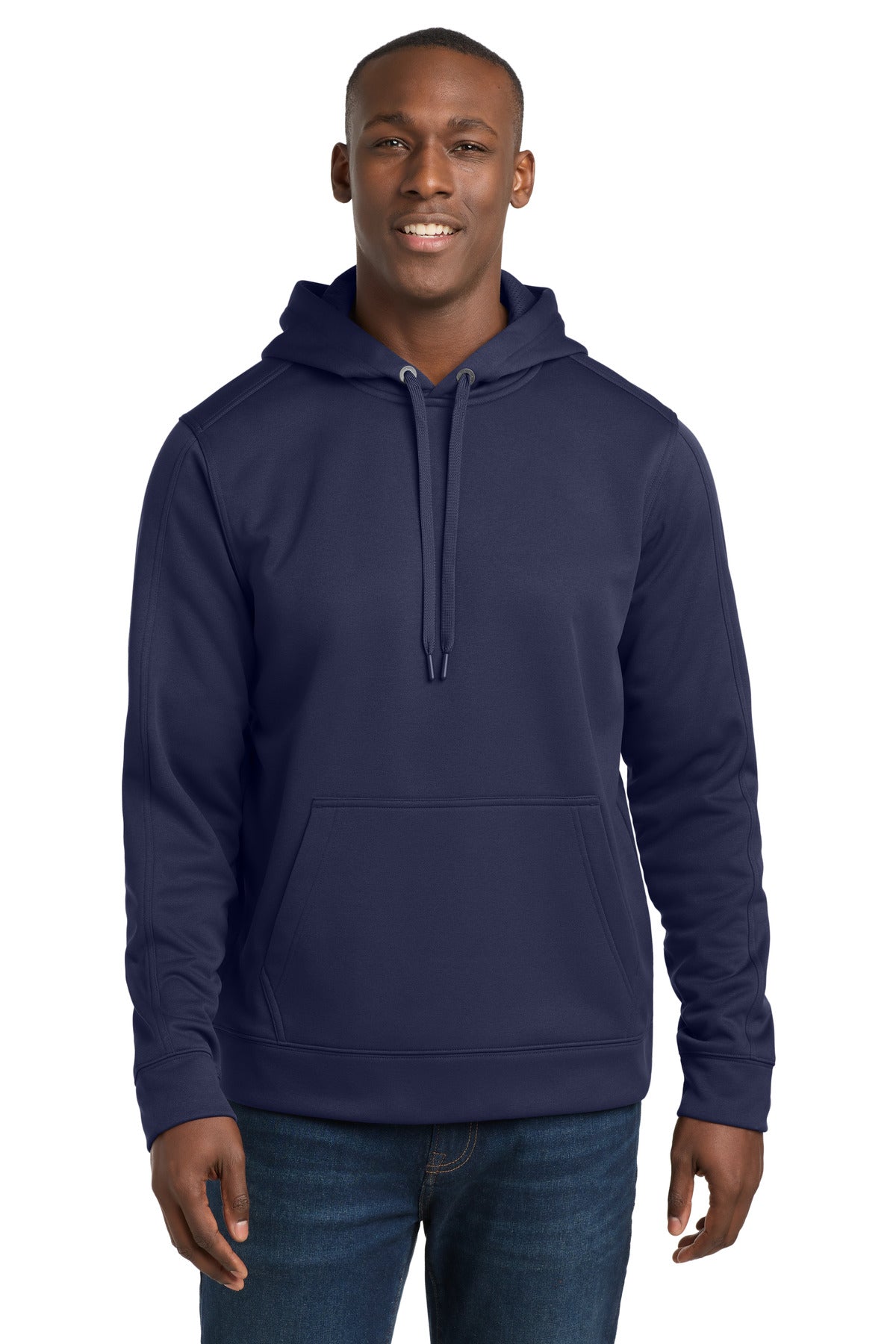 Custom True Navy Repel Fleece Hooded Pullover ST290, personalized by SanCanDo Swag in Argyle, TX