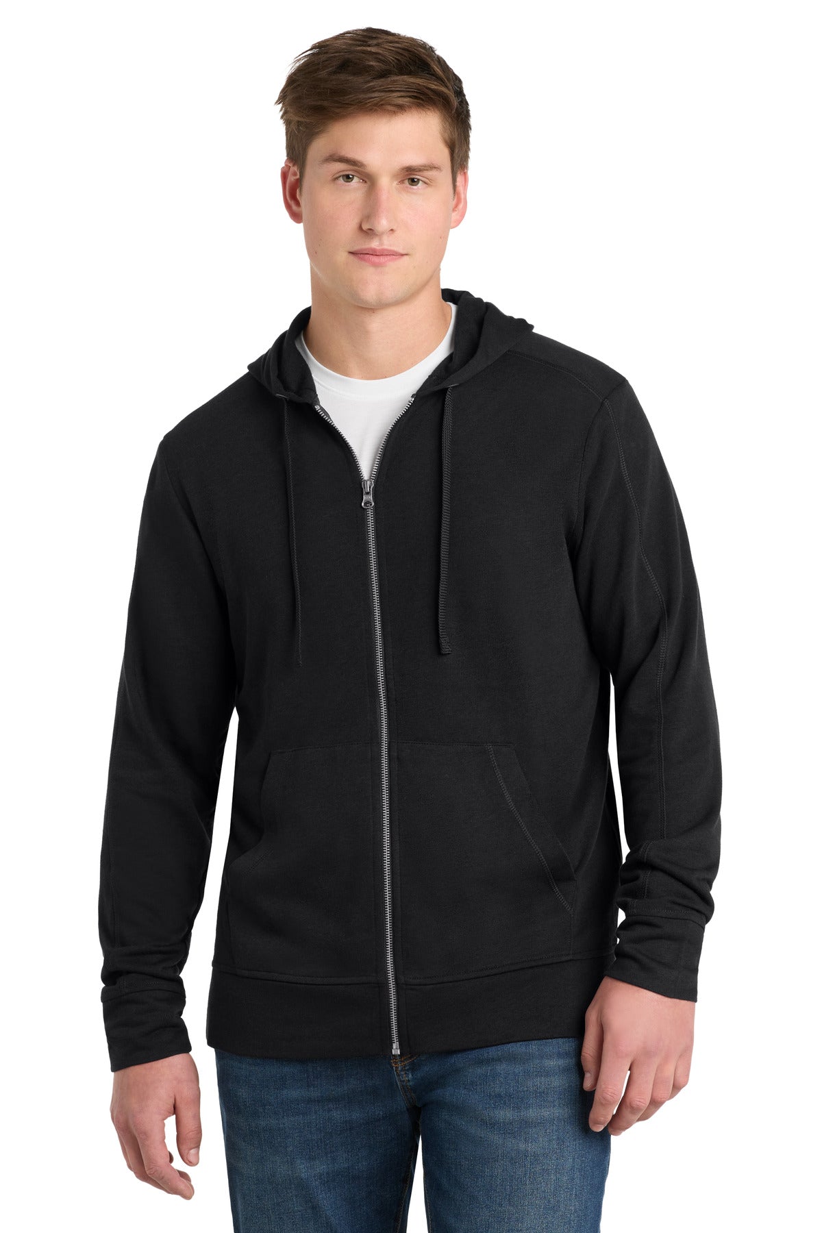 Custom Black Triad Solid Fleece Full-Zip Hooded Jacket ST293, personalized by SanCanDo Swag in Argyle, TX