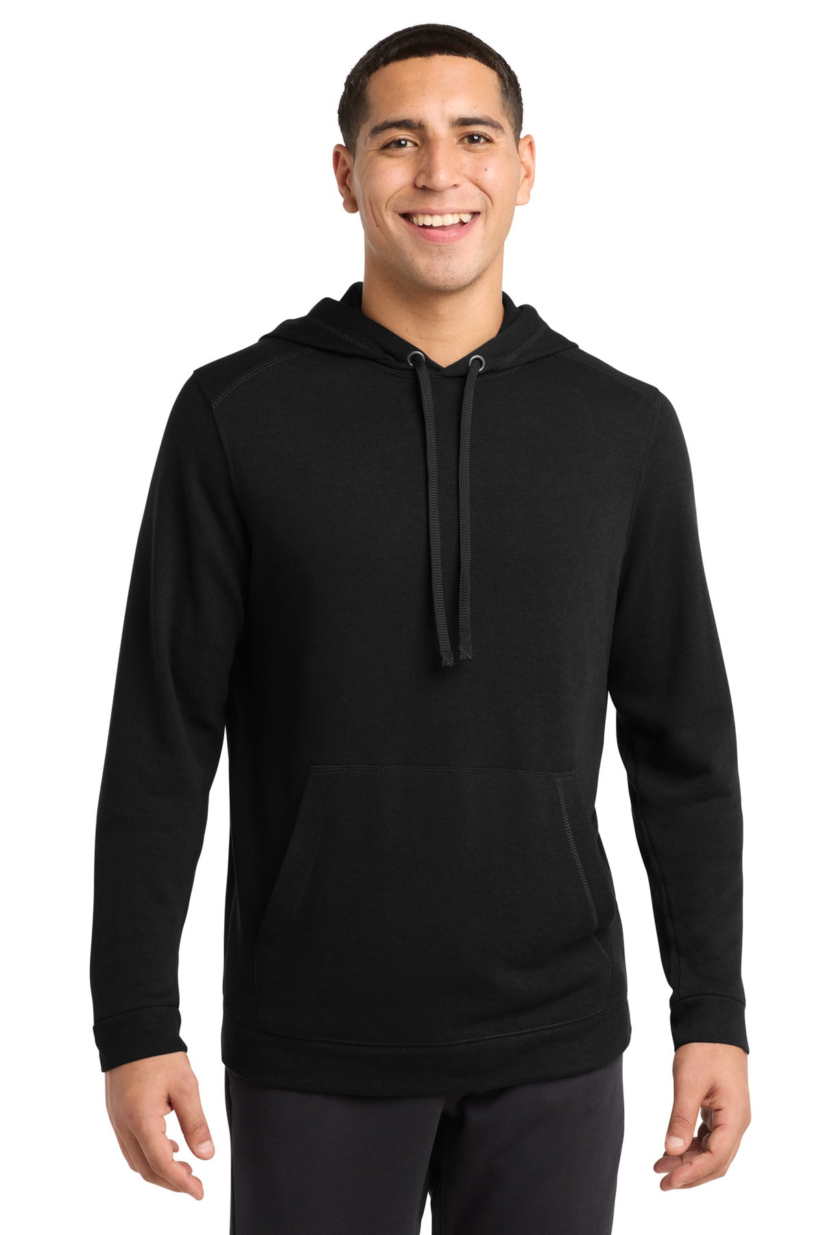Custom Black Triad Solid Wicking Fleece Hooded Pullover ST296, personalized by SanCanDo Swag in Argyle, TX