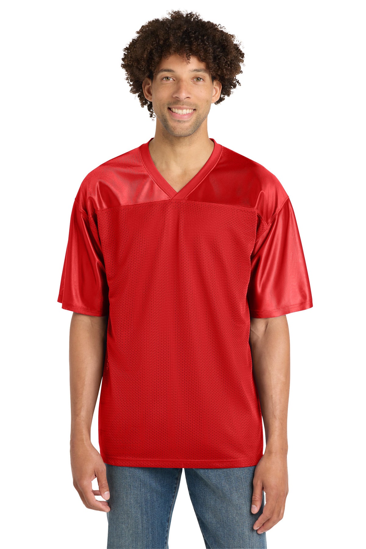 Custom True Red PosiCharge Replica Jersey ST307, personalized by SanCanDo Swag in Argyle, TX