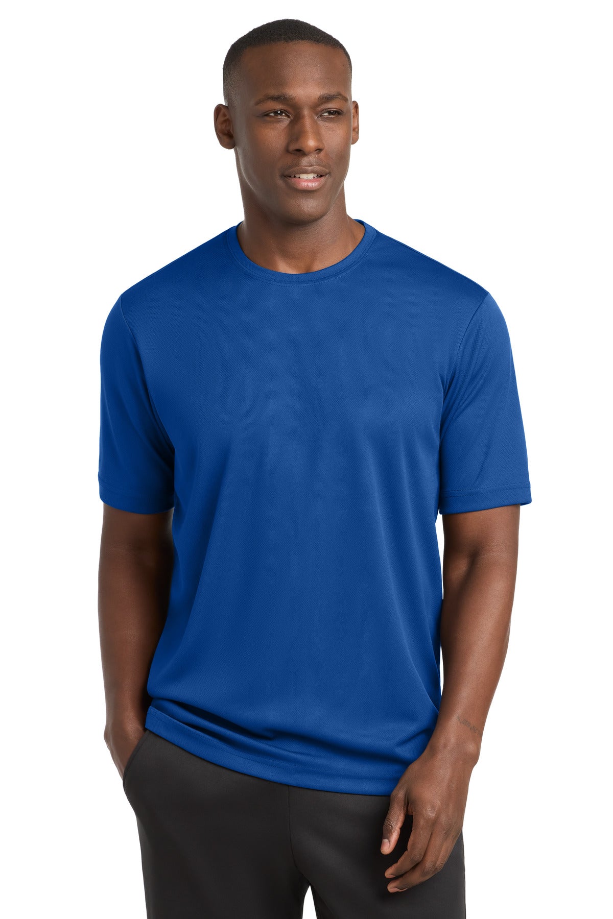 Custom True Royal PosiCharge RacerMesh Tee ST340, personalized by SanCanDo Swag in Argyle, TX