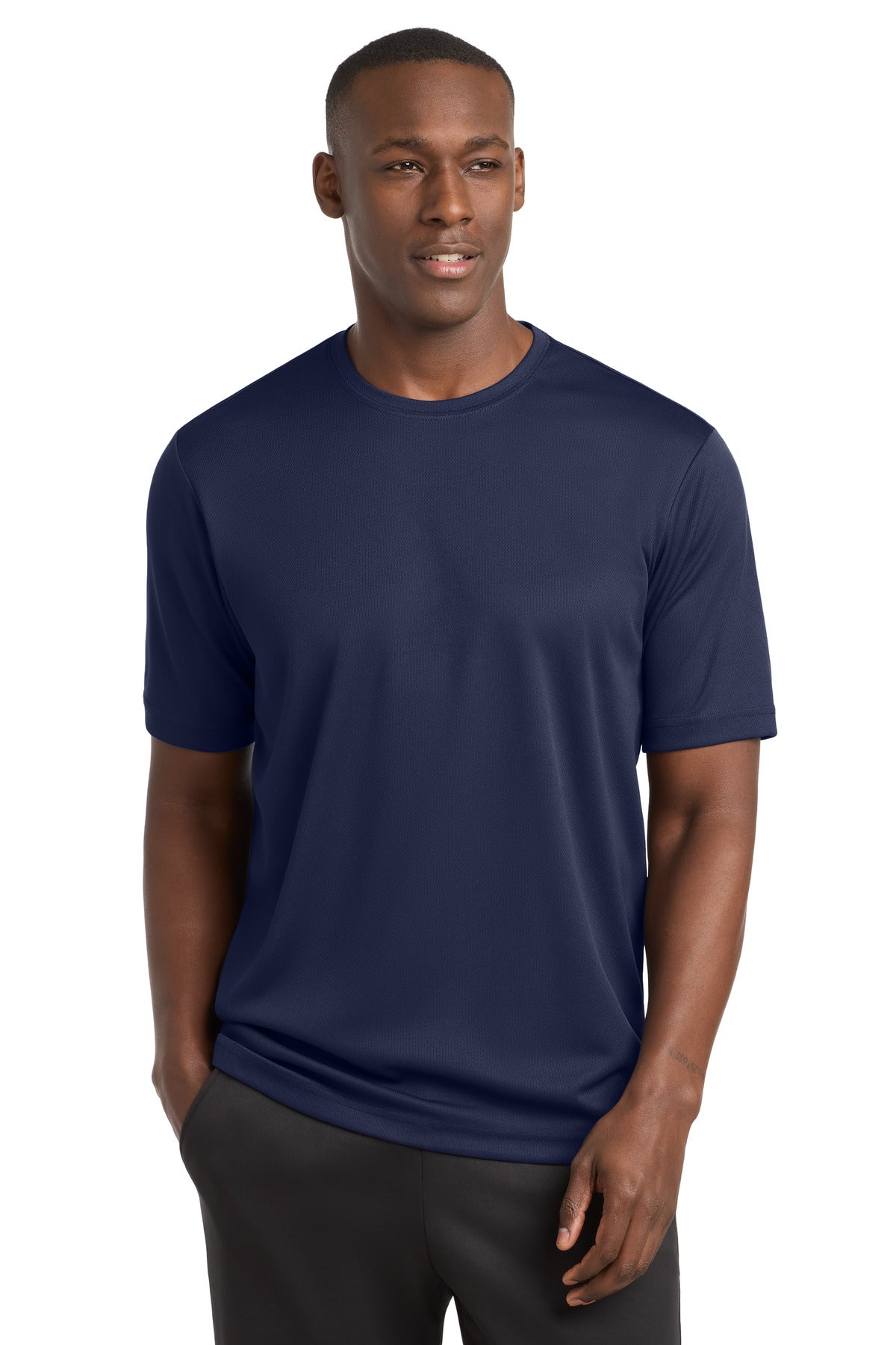 Custom True Navy PosiCharge RacerMesh Tee ST340, personalized by SanCanDo Swag in Argyle, TX