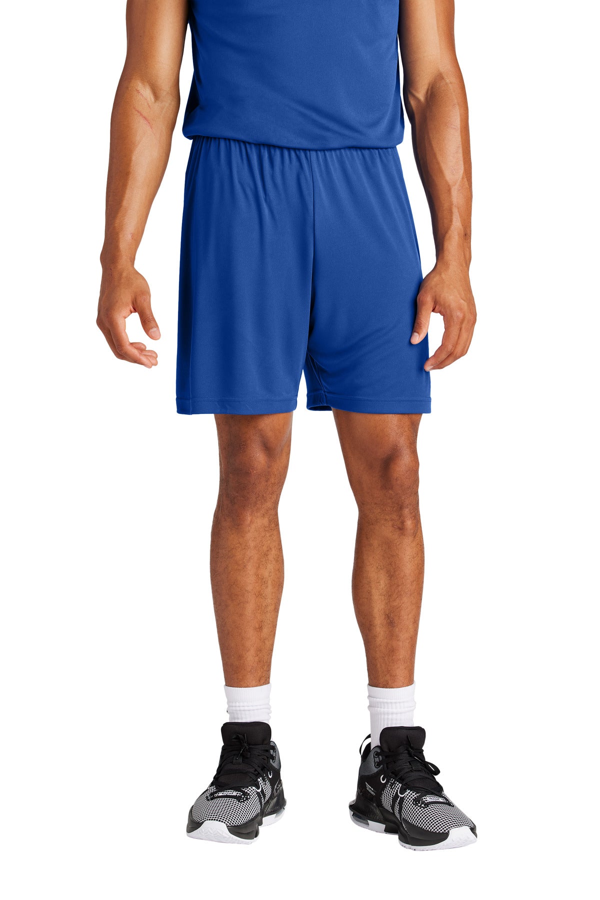 Custom True Royal PosiCharge Competitor 7" Short ST349, personalized by SanCanDo Swag in Argyle, TX