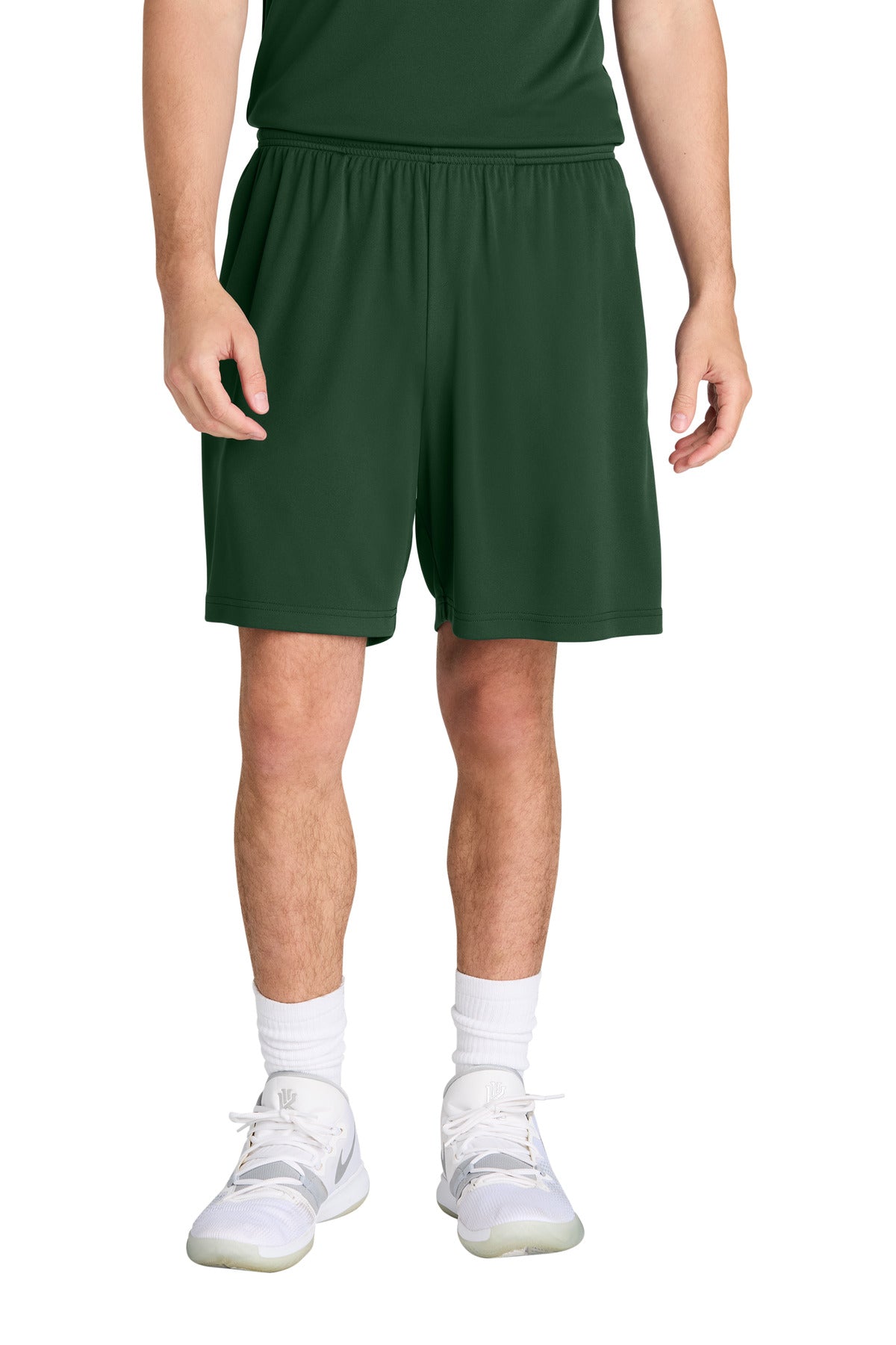 Custom Forest Green PosiCharge Competitor 7" Pocketed Short ST349P, personalized by SanCanDo Swag in Argyle, TX