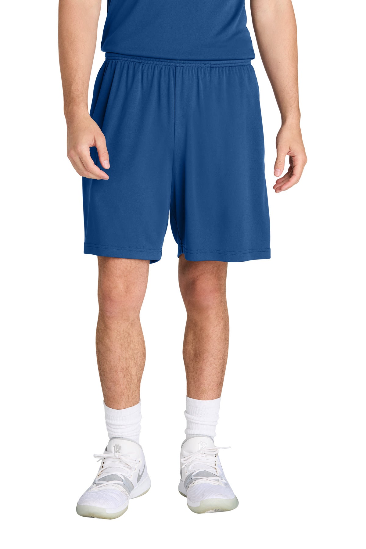 Custom True Royal PosiCharge Competitor 7" Pocketed Short ST349P, personalized by SanCanDo Swag in Argyle, TX