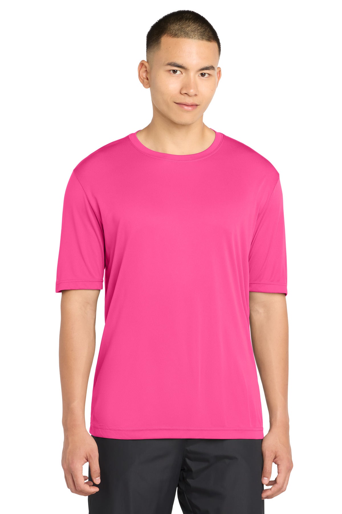 Custom Neon Pink Competitor Tee ST350, personalized by SanCanDo Swag in Argyle, TX