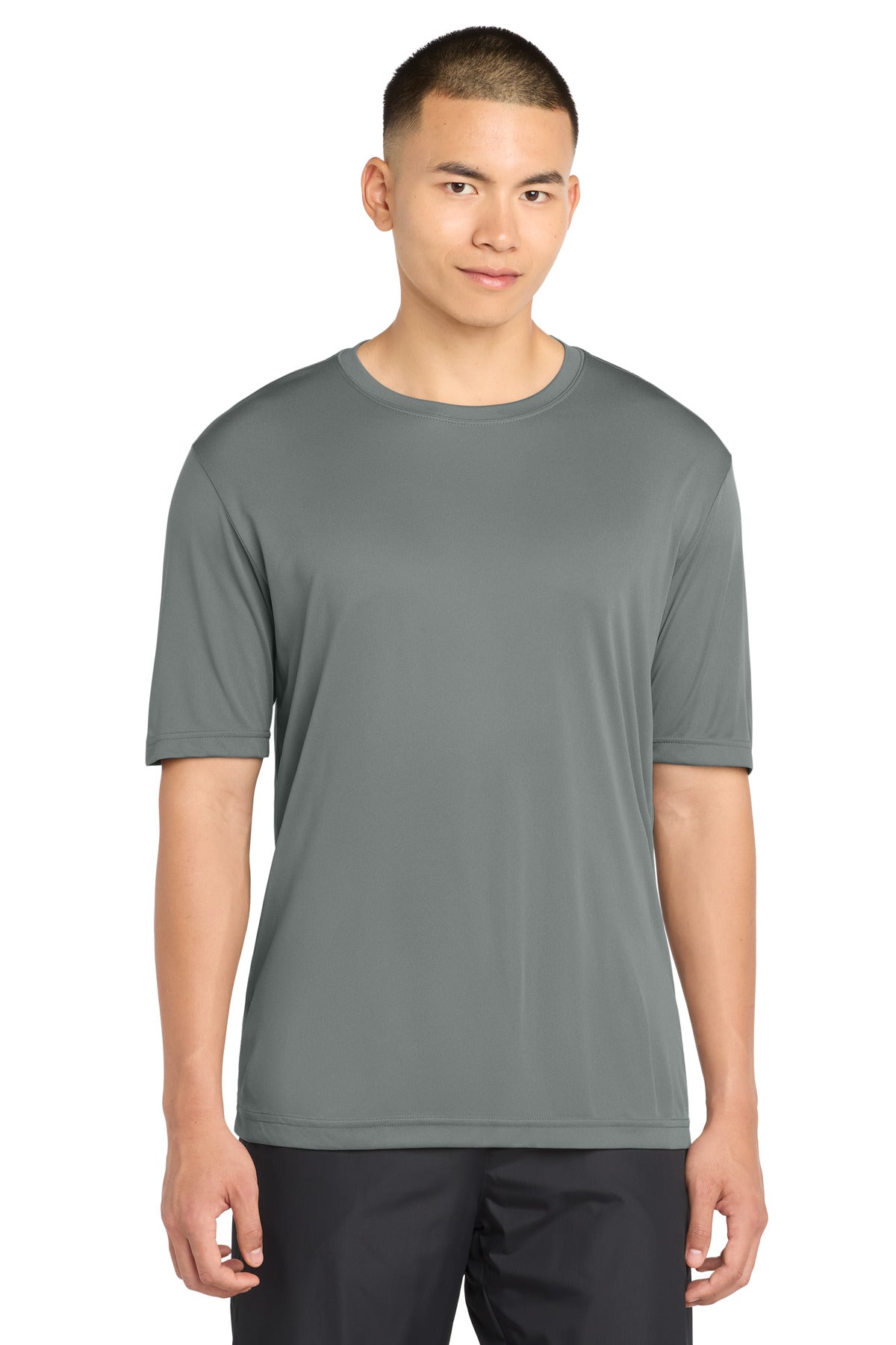 Custom Grey Concrete Competitor Tee ST350, personalized by SanCanDo Swag in Argyle, TX