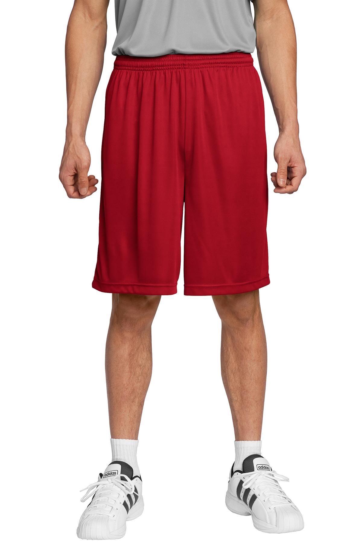 Custom True Red PosiCharge Competitor Short ST355, personalized by SanCanDo Swag in Argyle, TX