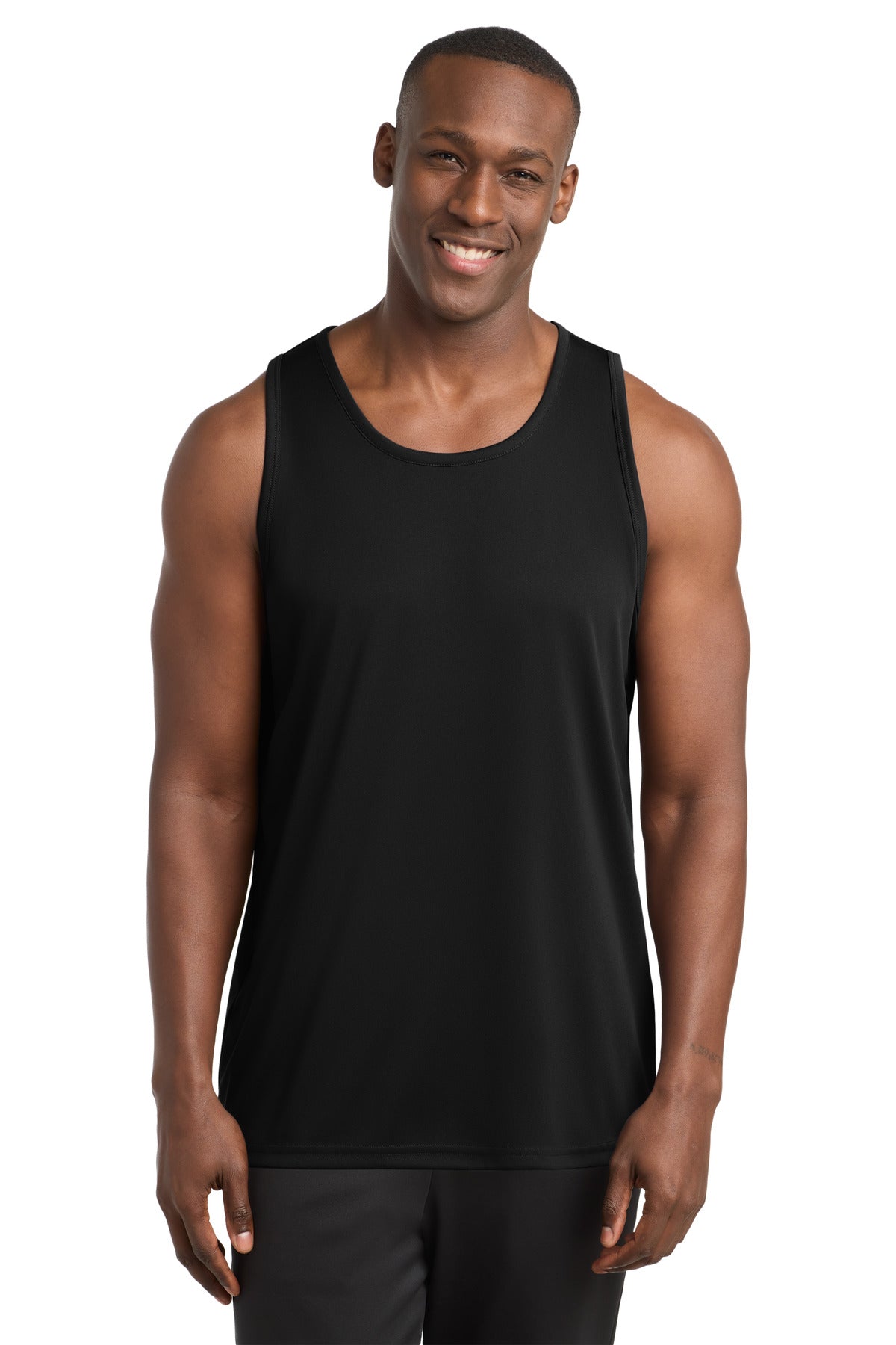 Custom Black PosiCharge Competitor Tank ST356, personalized by SanCanDo Swag in Argyle, TX