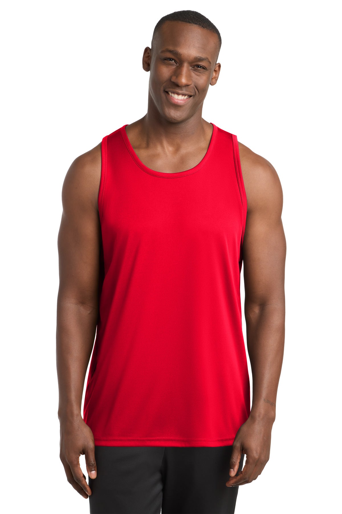 Custom True Red PosiCharge Competitor Tank ST356, personalized by SanCanDo Swag in Argyle, TX