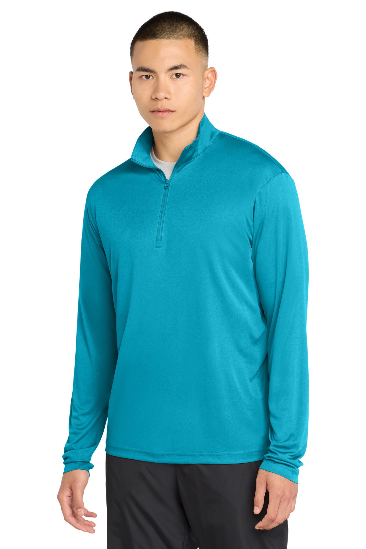 Custom Atomic Blue PosiCharge Competitor 1/4-Zip Pullover ST357, personalized by SanCanDo Swag in Argyle, TX