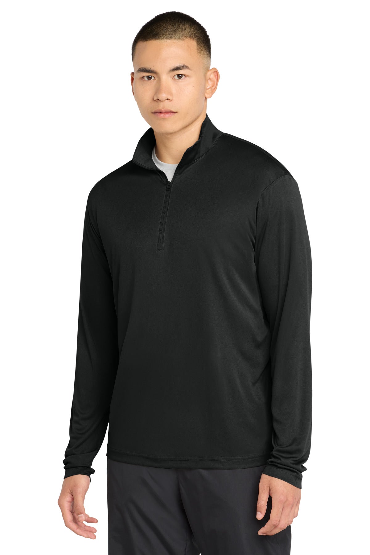 Custom Black PosiCharge Competitor 1/4-Zip Pullover ST357, personalized by SanCanDo Swag in Argyle, TX