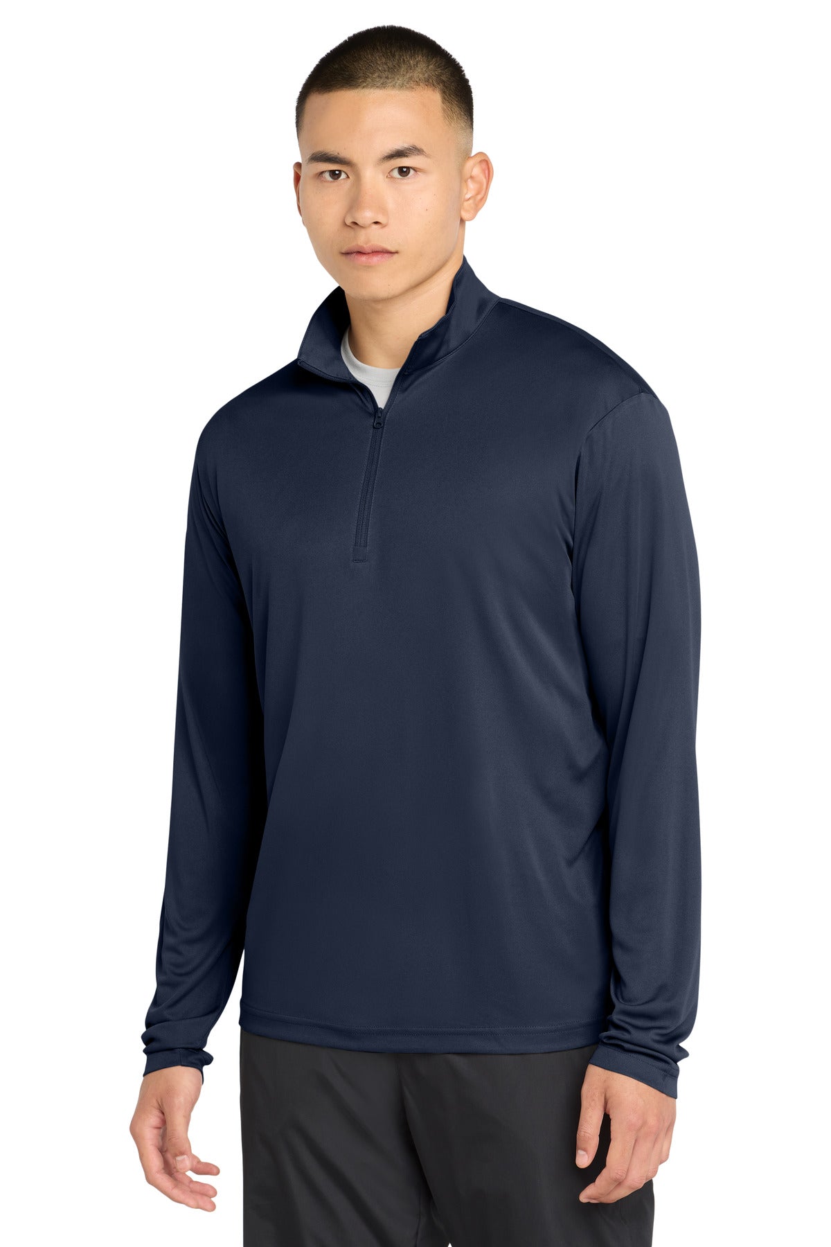 Custom True Navy PosiCharge Competitor 1/4-Zip Pullover ST357, personalized by SanCanDo Swag in Argyle, TX