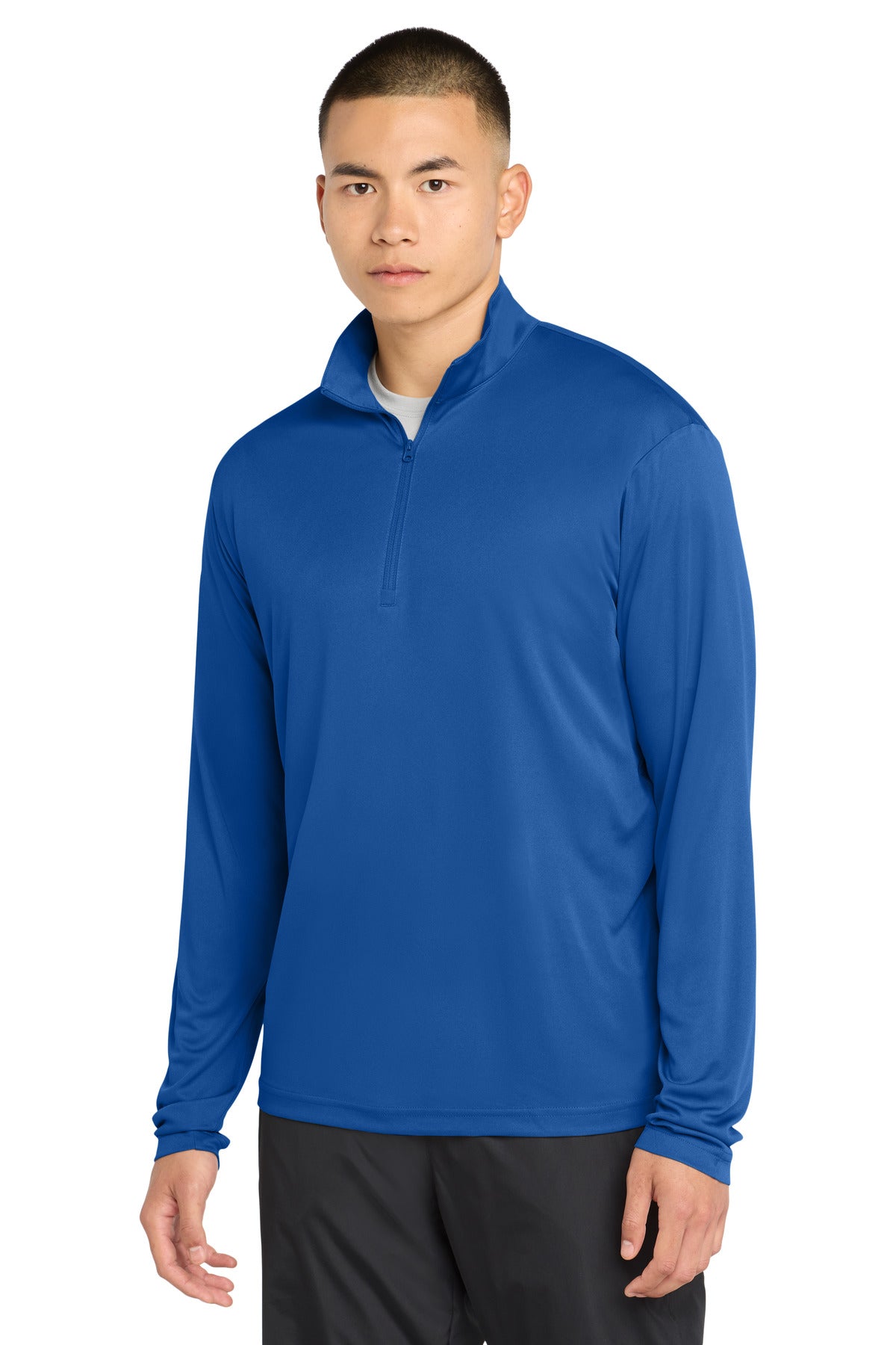 Custom True Royal PosiCharge Competitor 1/4-Zip Pullover ST357, personalized by SanCanDo Swag in Argyle, TX