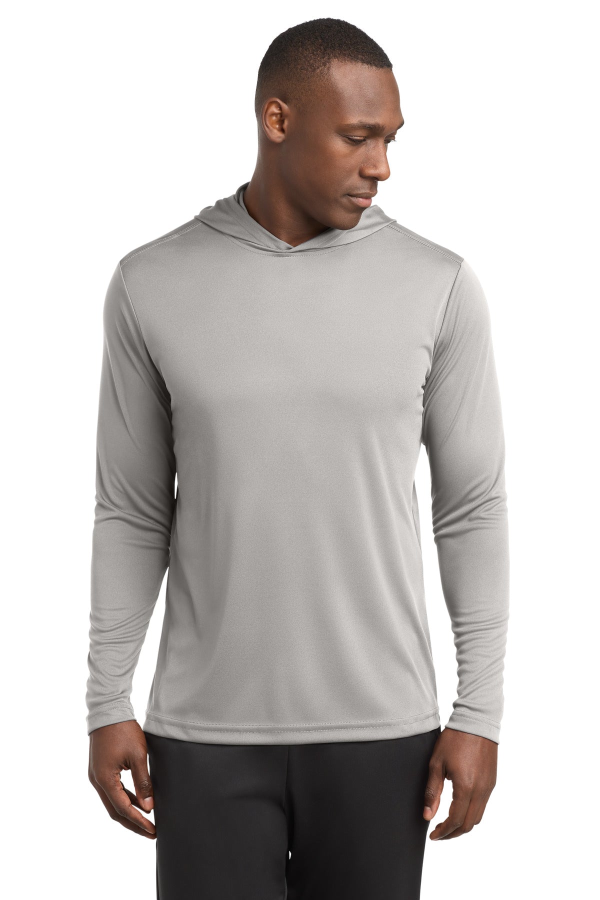 Custom Silver PosiCharge Competitor Hooded Pullover ST358, personalized by SanCanDo Swag in Argyle, TX