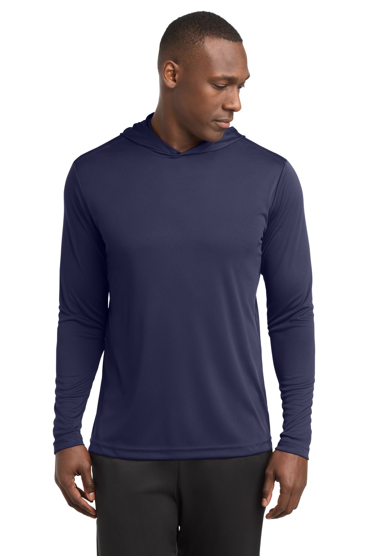Custom True Navy PosiCharge Competitor Hooded Pullover ST358, personalized by SanCanDo Swag in Argyle, TX