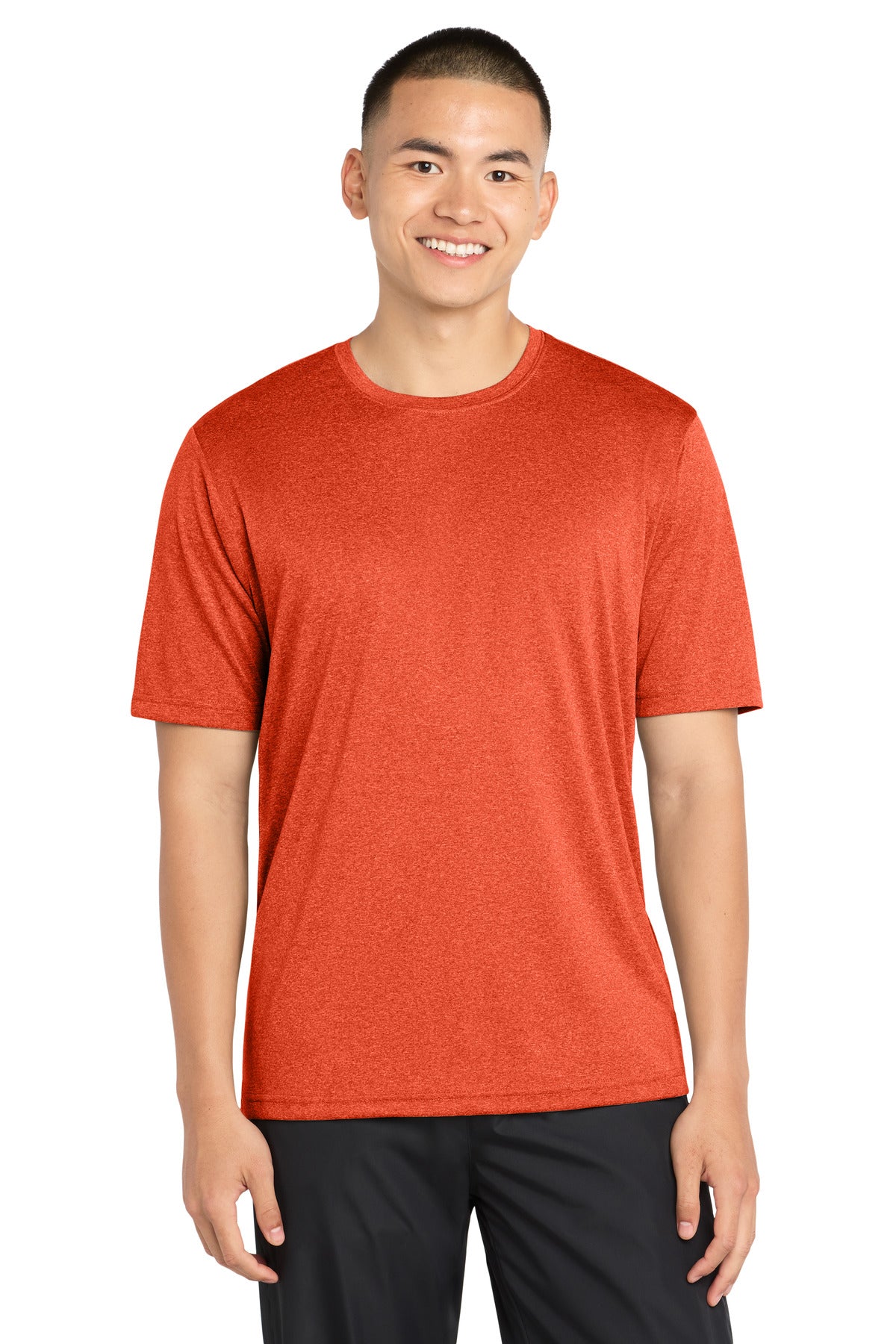 Custom Deep Orange Heather Heather Contender Tee ST360, personalized by SanCanDo Swag in Argyle, TX