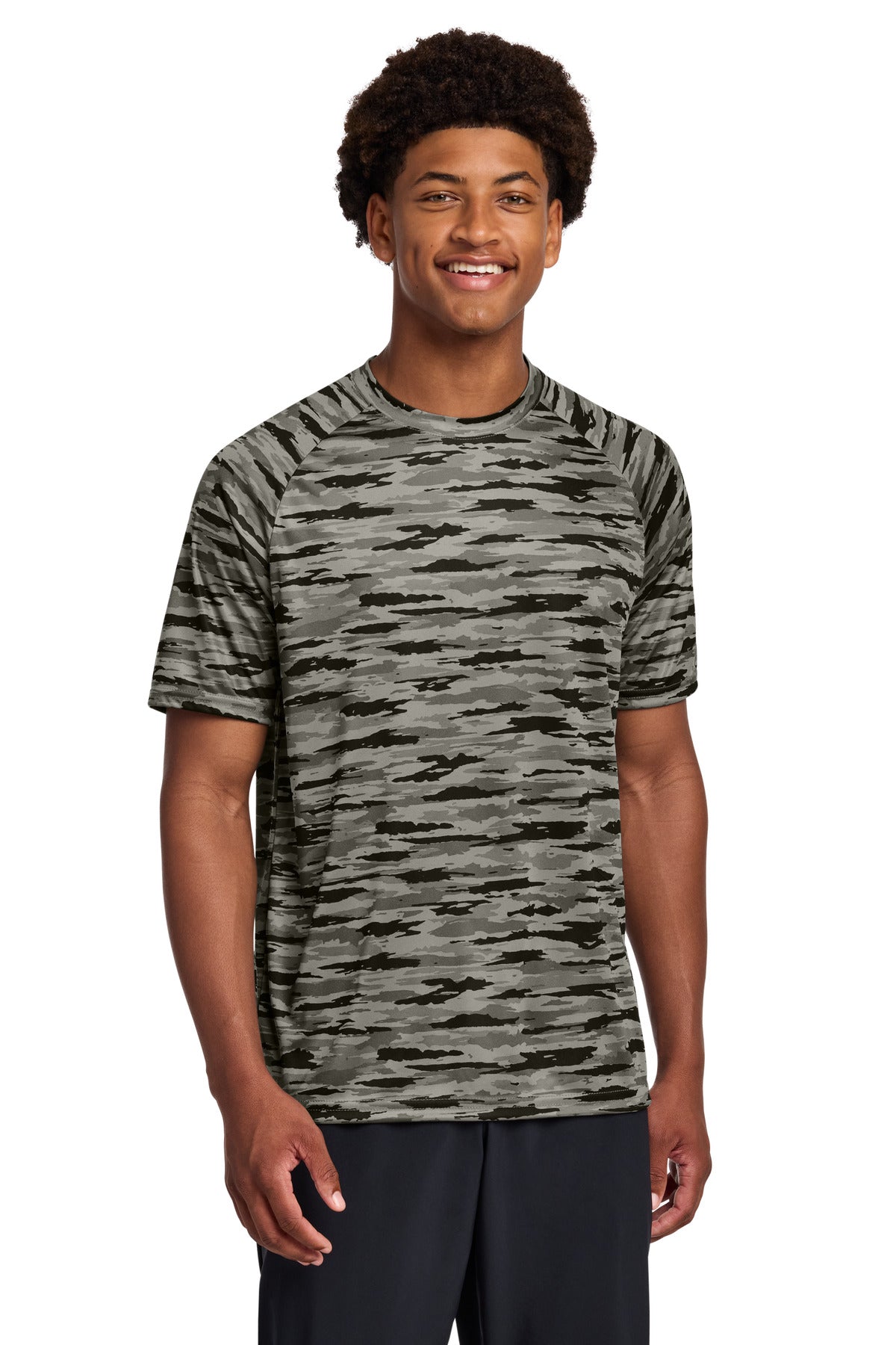 Custom Black Drift Camo Tee ST375, personalized by SanCanDo Swag in Argyle, TX