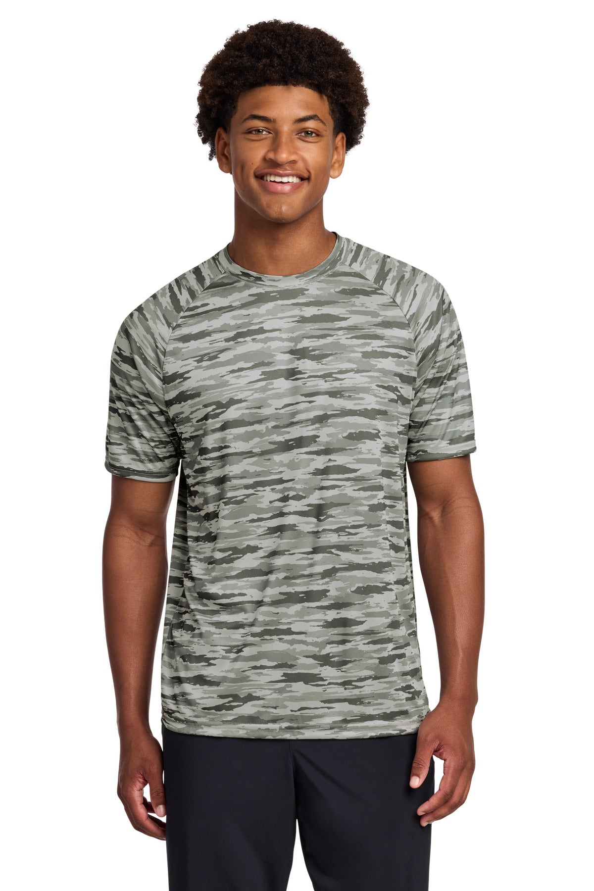 Custom Silver Drift Camo Tee ST375, personalized by SanCanDo Swag in Argyle, TX