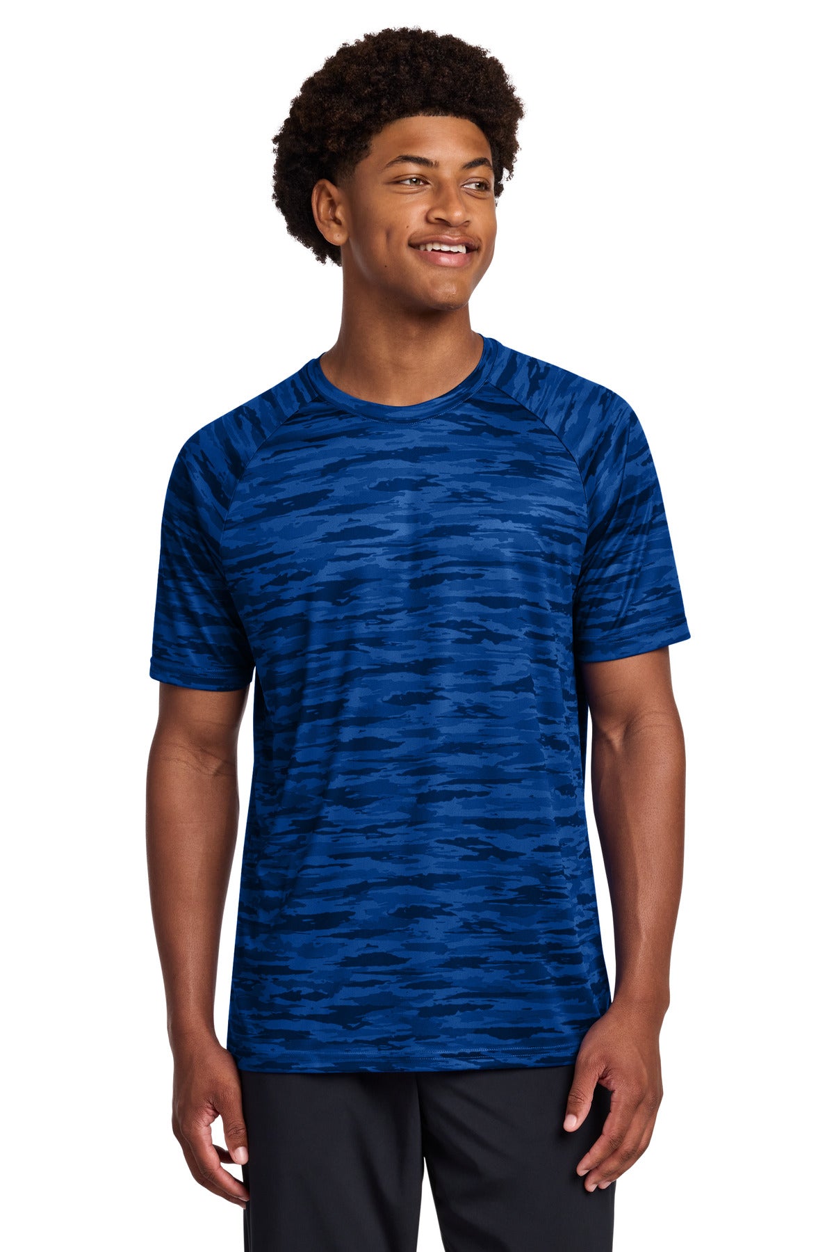 Custom True Royal Drift Camo Tee ST375, personalized by SanCanDo Swag in Argyle, TX