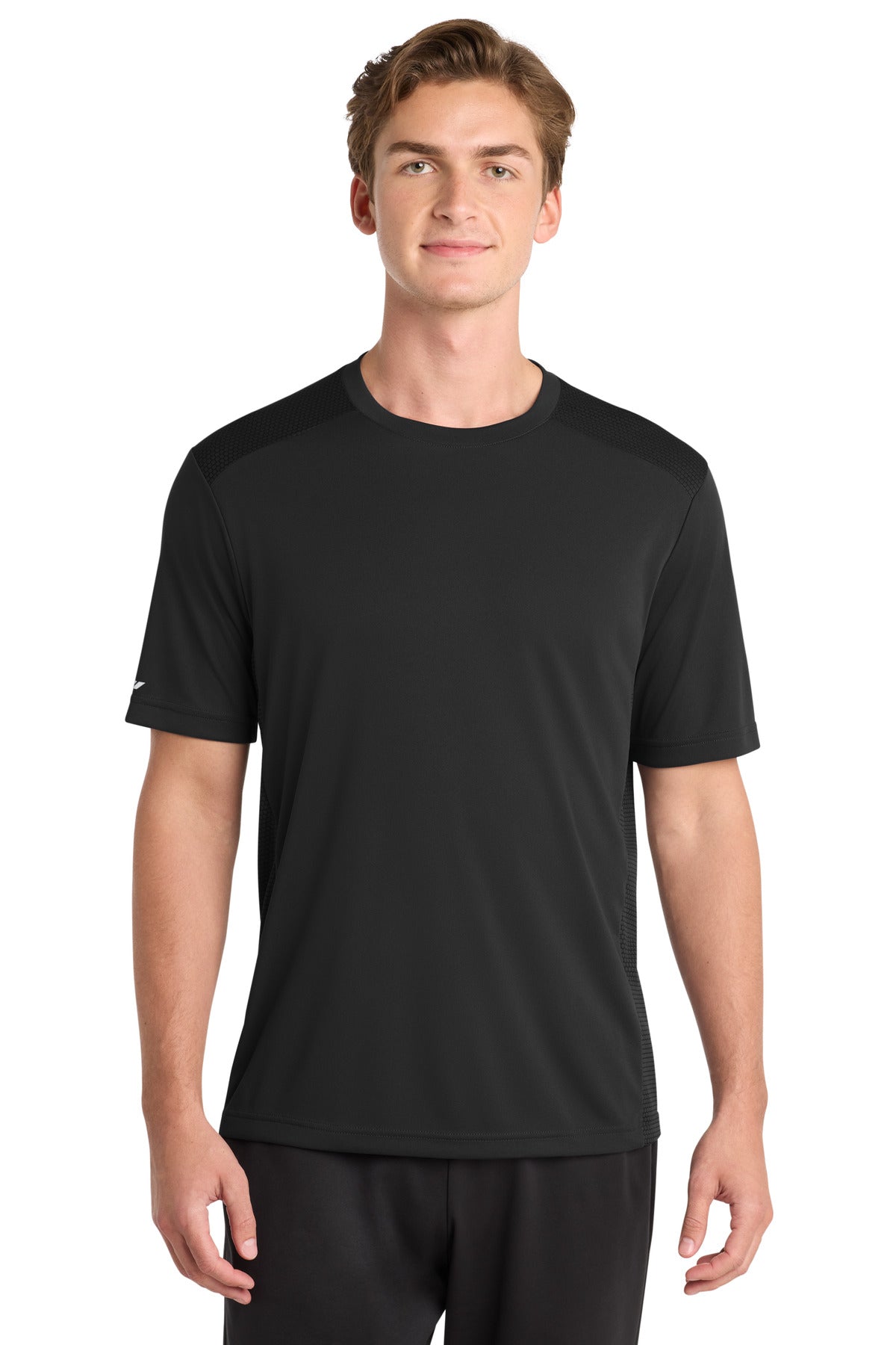 Custom Black PosiCharge Elevate Tee ST380, personalized by SanCanDo Swag in Argyle, TX