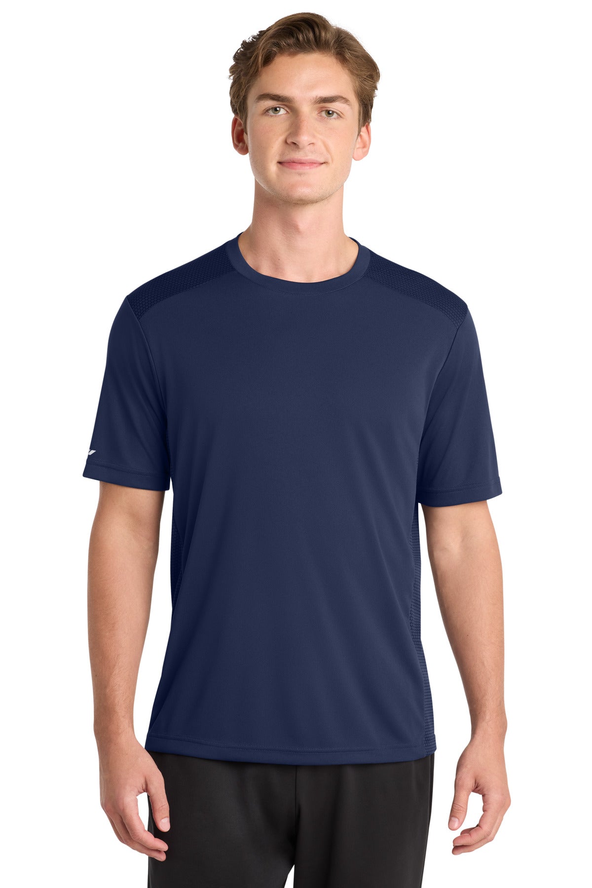Custom True Navy PosiCharge Elevate Tee ST380, personalized by SanCanDo Swag in Argyle, TX