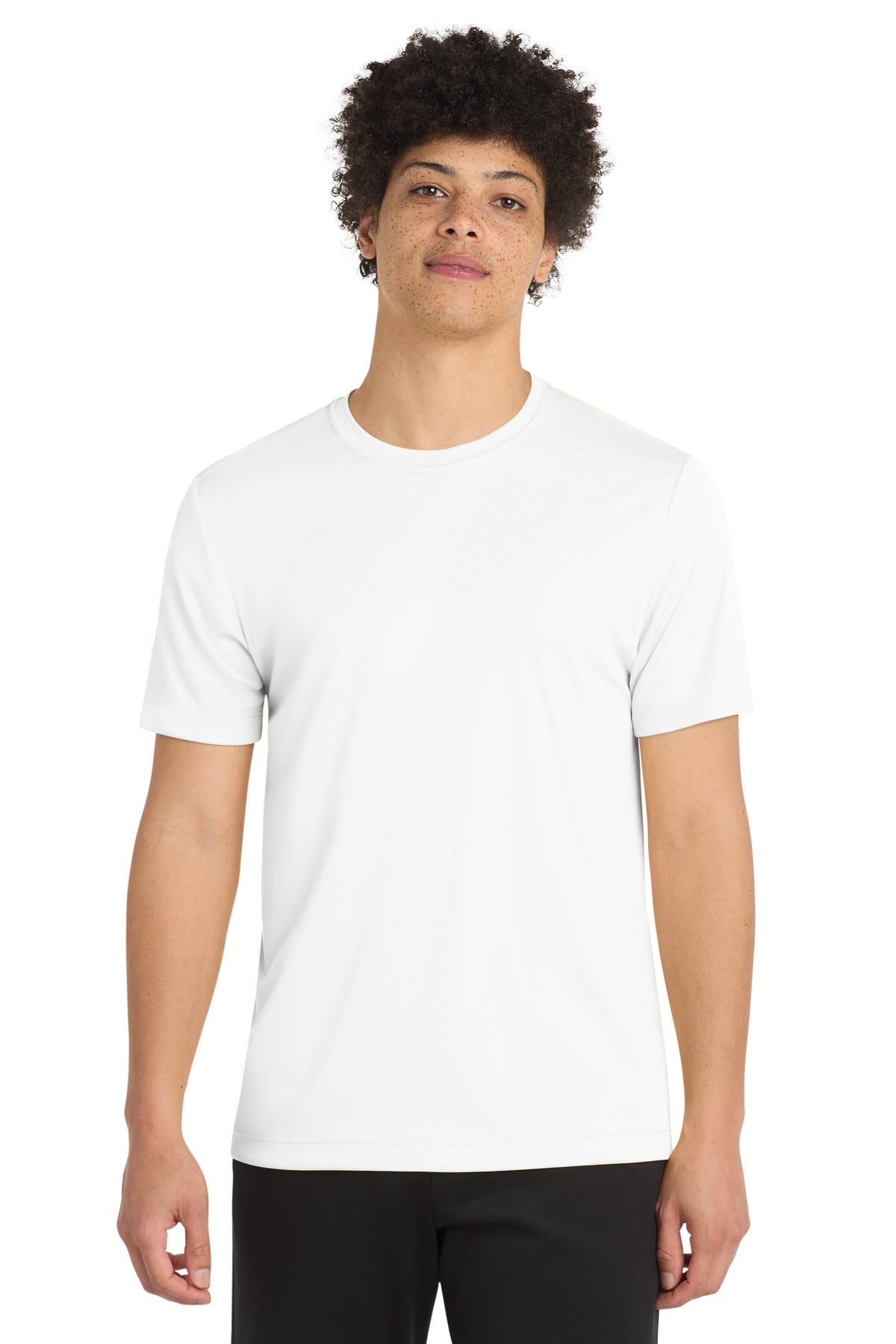 Custom White Posi-UV Pro Tee ST420, personalized by SanCanDo Swag in Argyle, TX