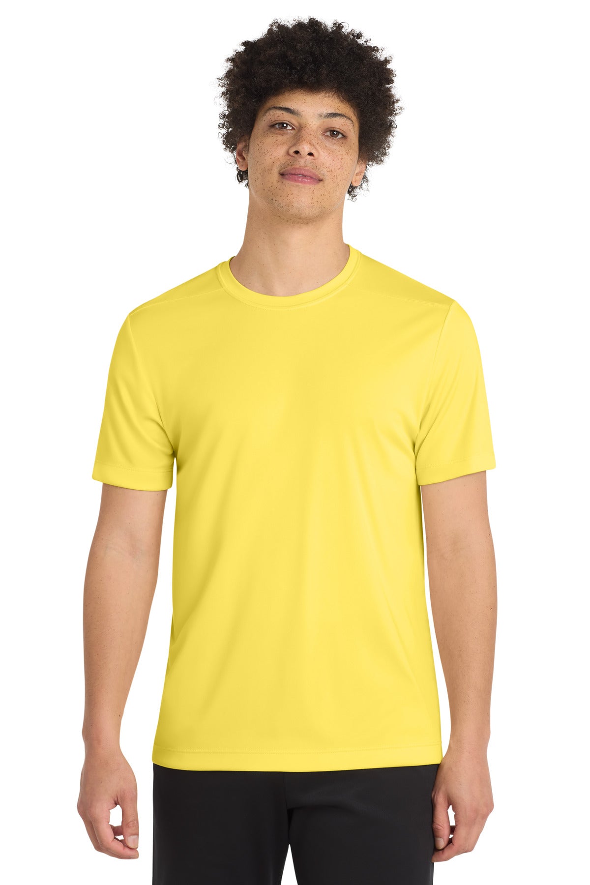 Custom Yellow Posi-UV Pro Tee ST420, personalized by SanCanDo Swag in Argyle, TX