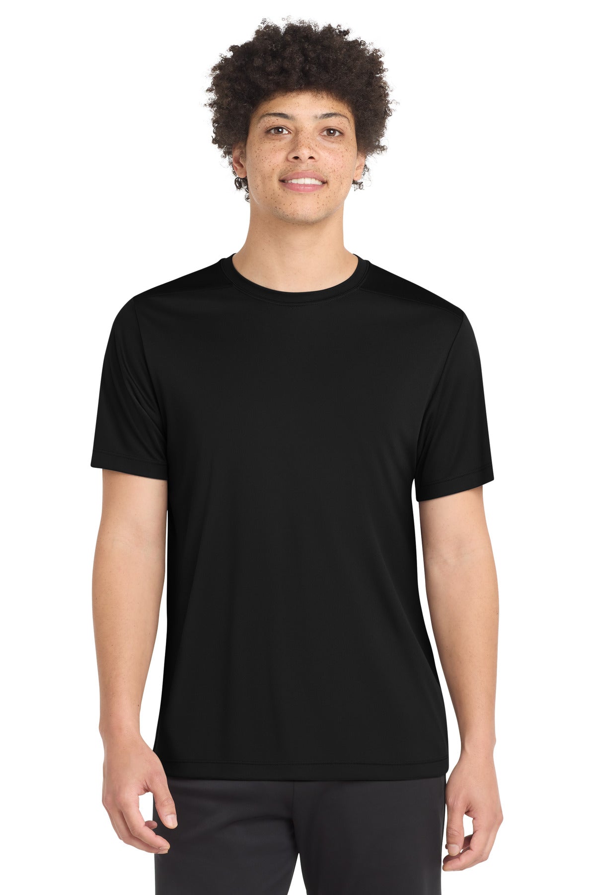 Custom Black Posi-UV Pro Tee ST420, personalized by SanCanDo Swag in Argyle, TX