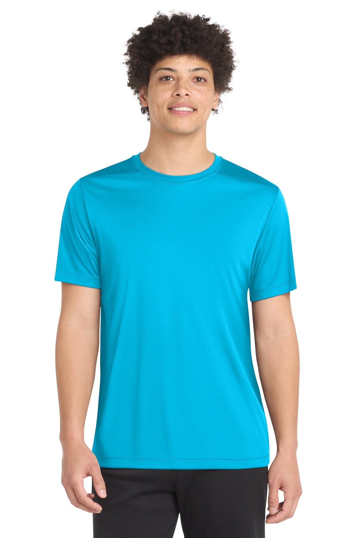 Custom Sapphire Posi-UV Pro Tee ST420, personalized by SanCanDo Swag in Argyle, TX