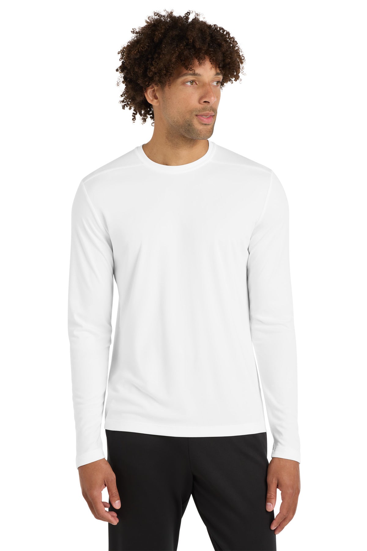 Custom White Posi-UV Pro Long Sleeve Tee ST420LS, personalized by SanCanDo Swag in Argyle, TX