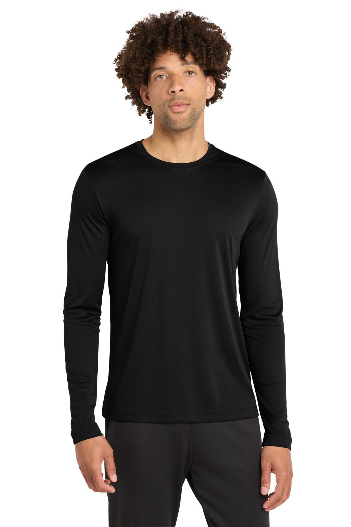 Custom Black Posi-UV Pro Long Sleeve Tee ST420LS, personalized by SanCanDo Swag in Argyle, TX