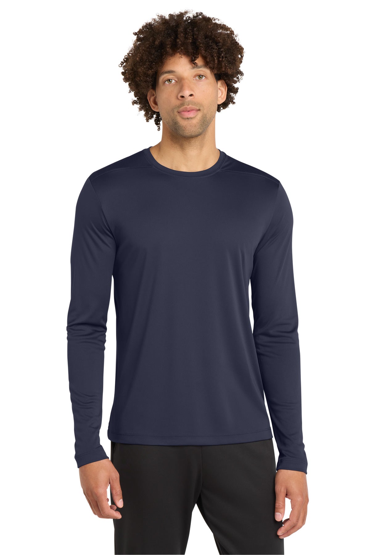 Custom True Navy Posi-UV Pro Long Sleeve Tee ST420LS, personalized by SanCanDo Swag in Argyle, TX