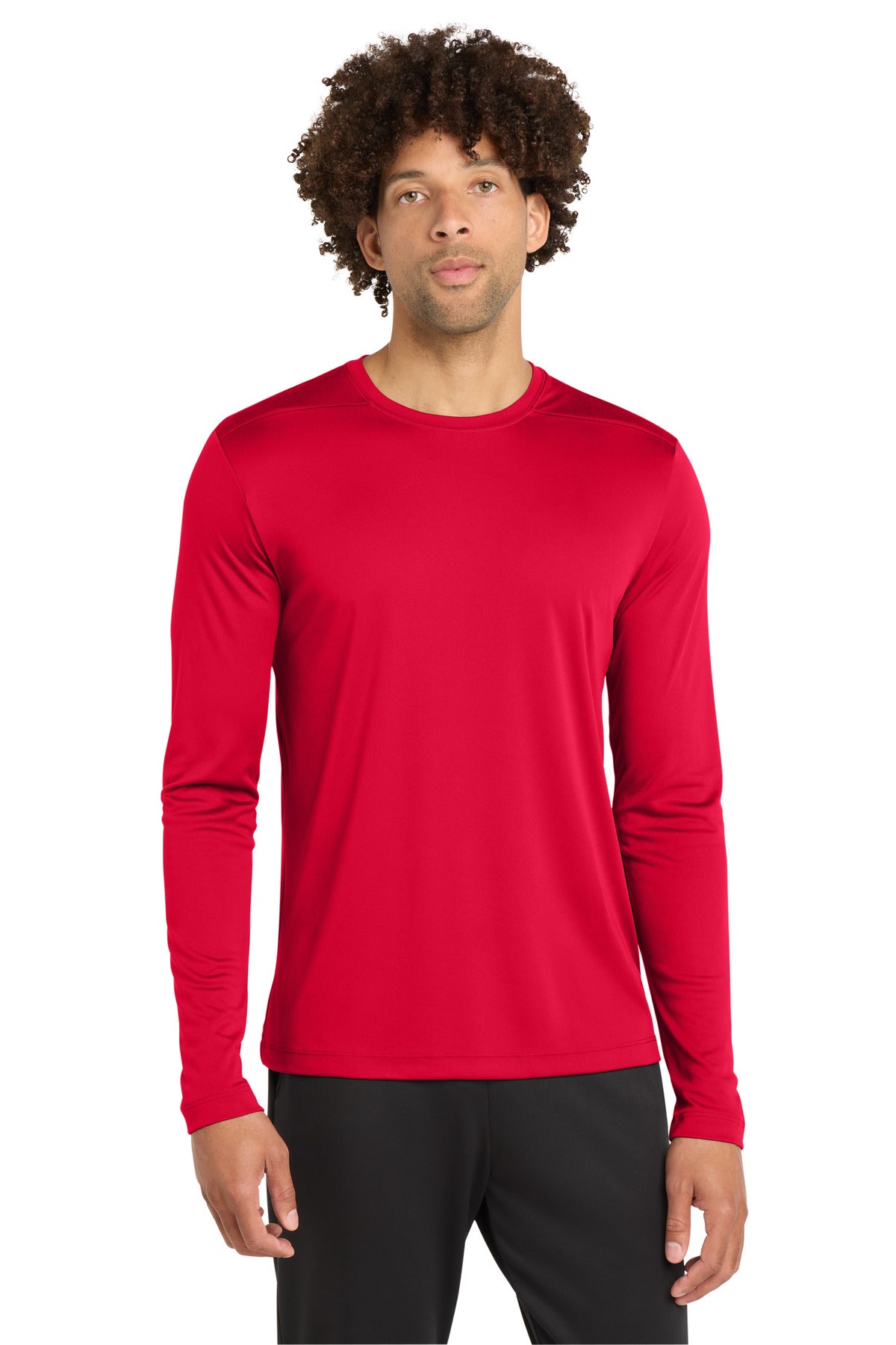 Custom True Red Posi-UV Pro Long Sleeve Tee ST420LS, personalized by SanCanDo Swag in Argyle, TX