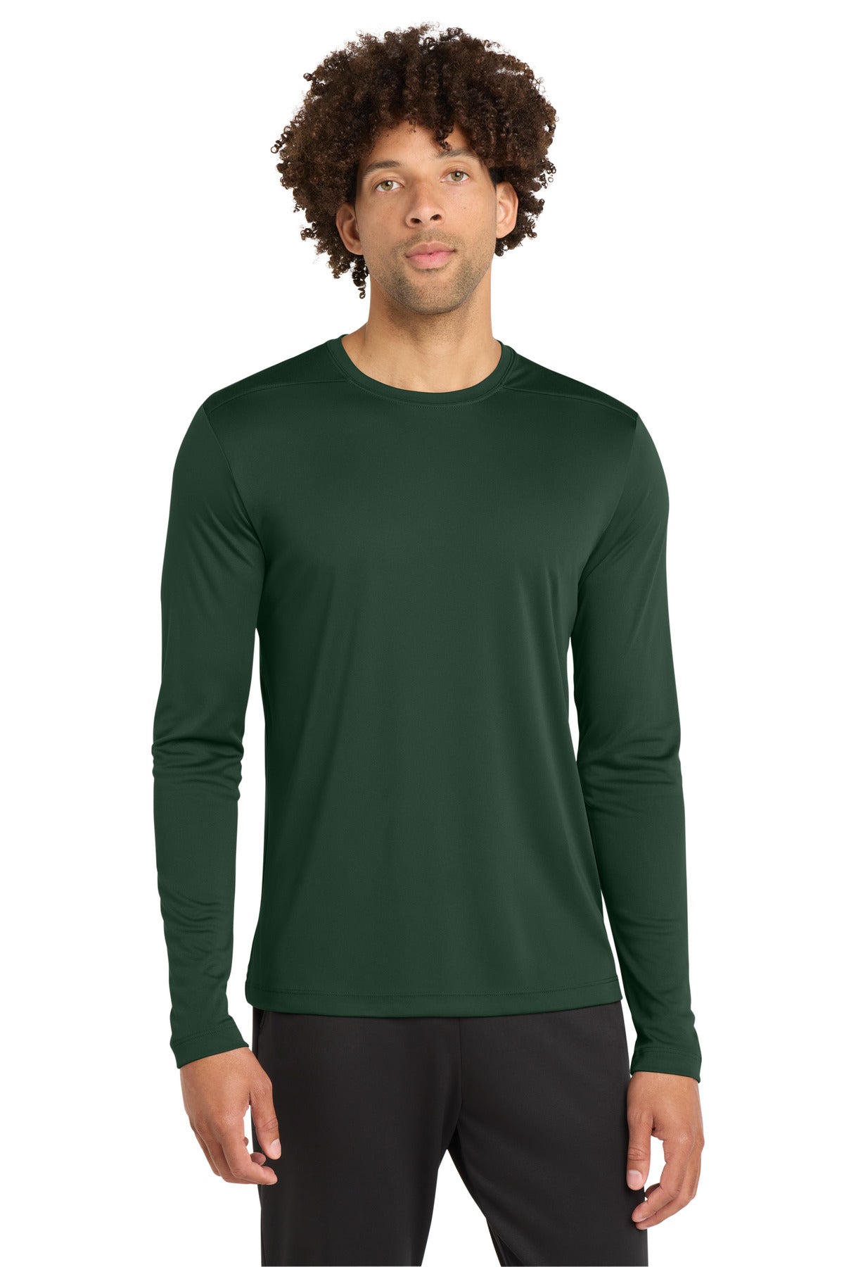 Custom Forest Green Posi-UV Pro Long Sleeve Tee ST420LS, personalized by SanCanDo Swag in Argyle, TX