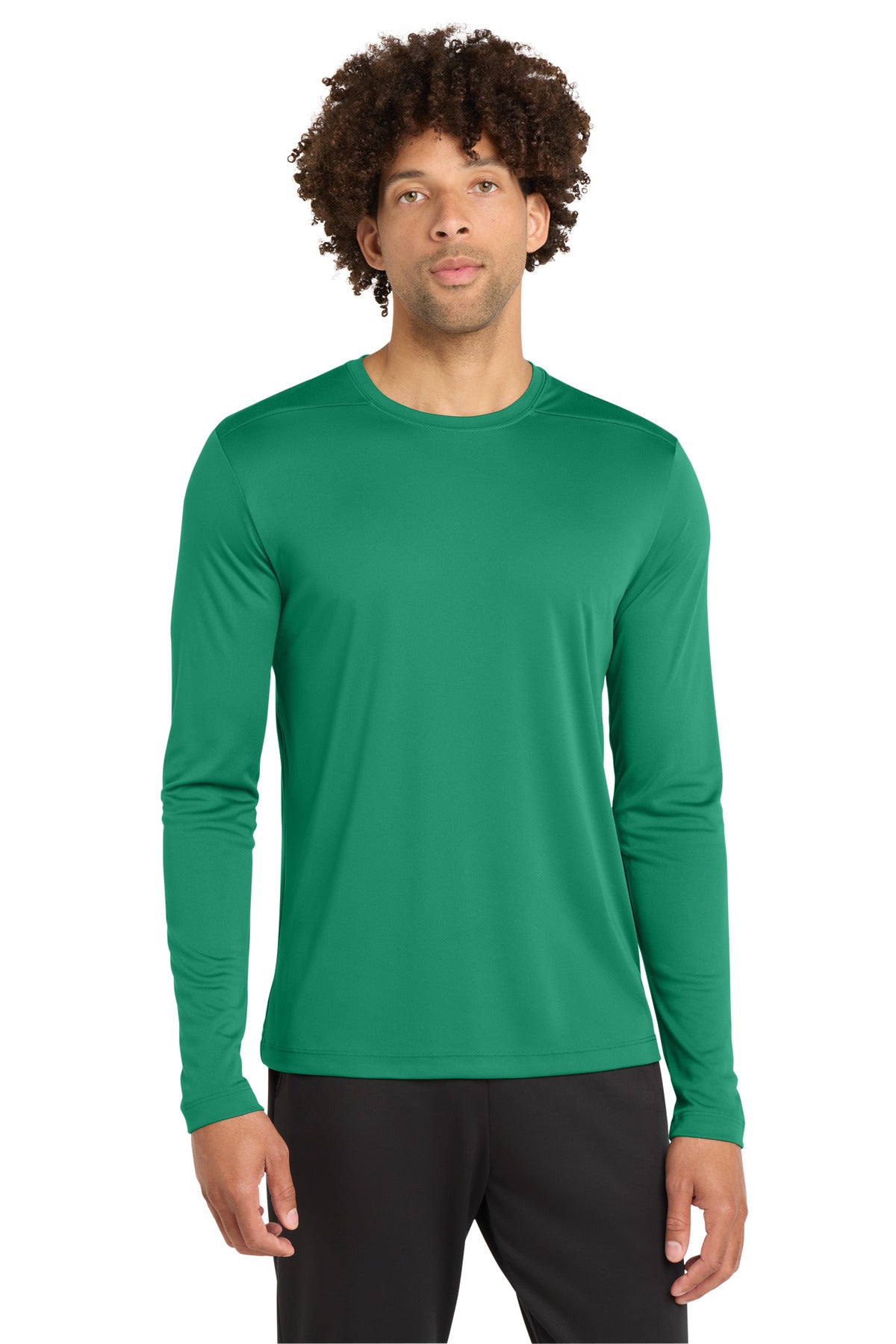Custom Kelly Green Posi-UV Pro Long Sleeve Tee ST420LS, personalized by SanCanDo Swag in Argyle, TX