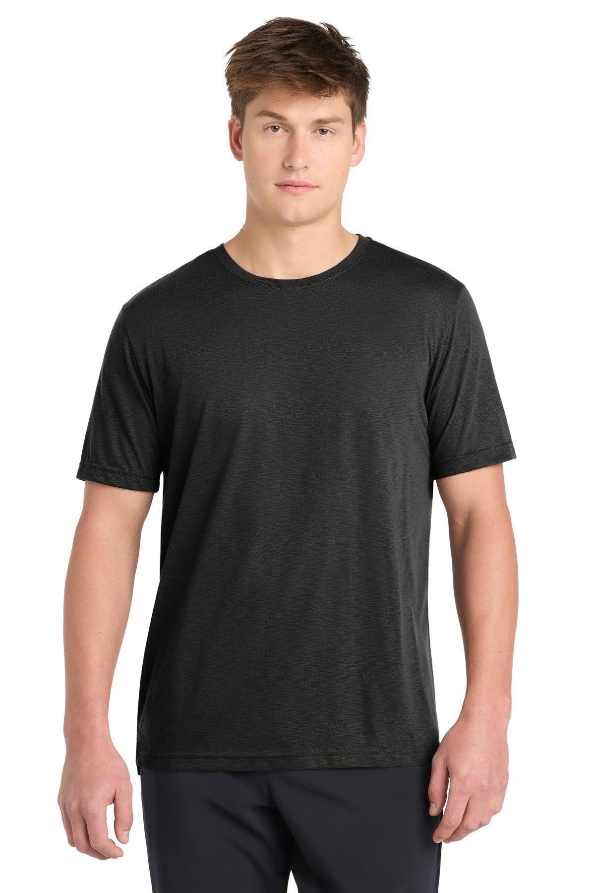 Custom Black PosiCharge Strive Tee ST430, personalized by SanCanDo Swag in Argyle, TX