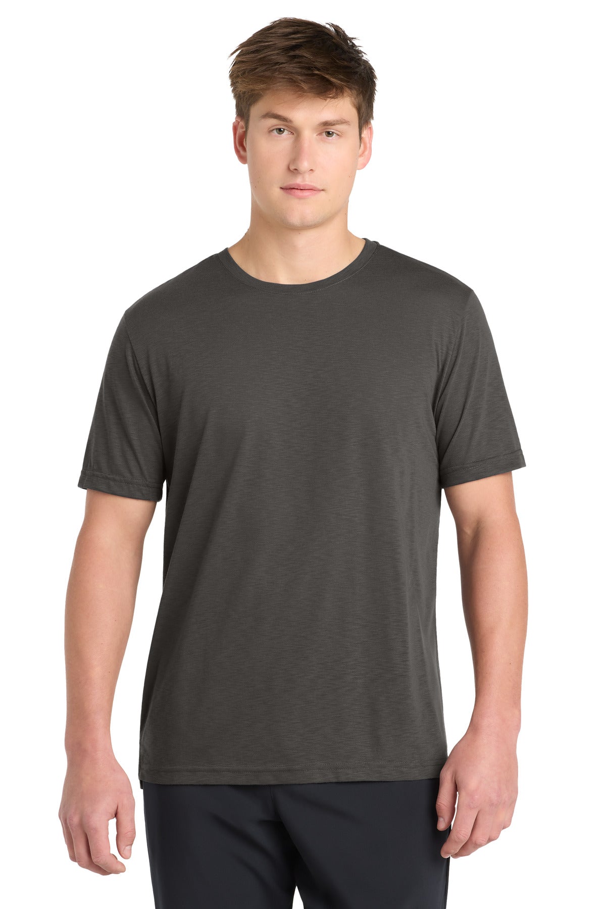 Custom Graphite PosiCharge Strive Tee ST430, personalized by SanCanDo Swag in Argyle, TX