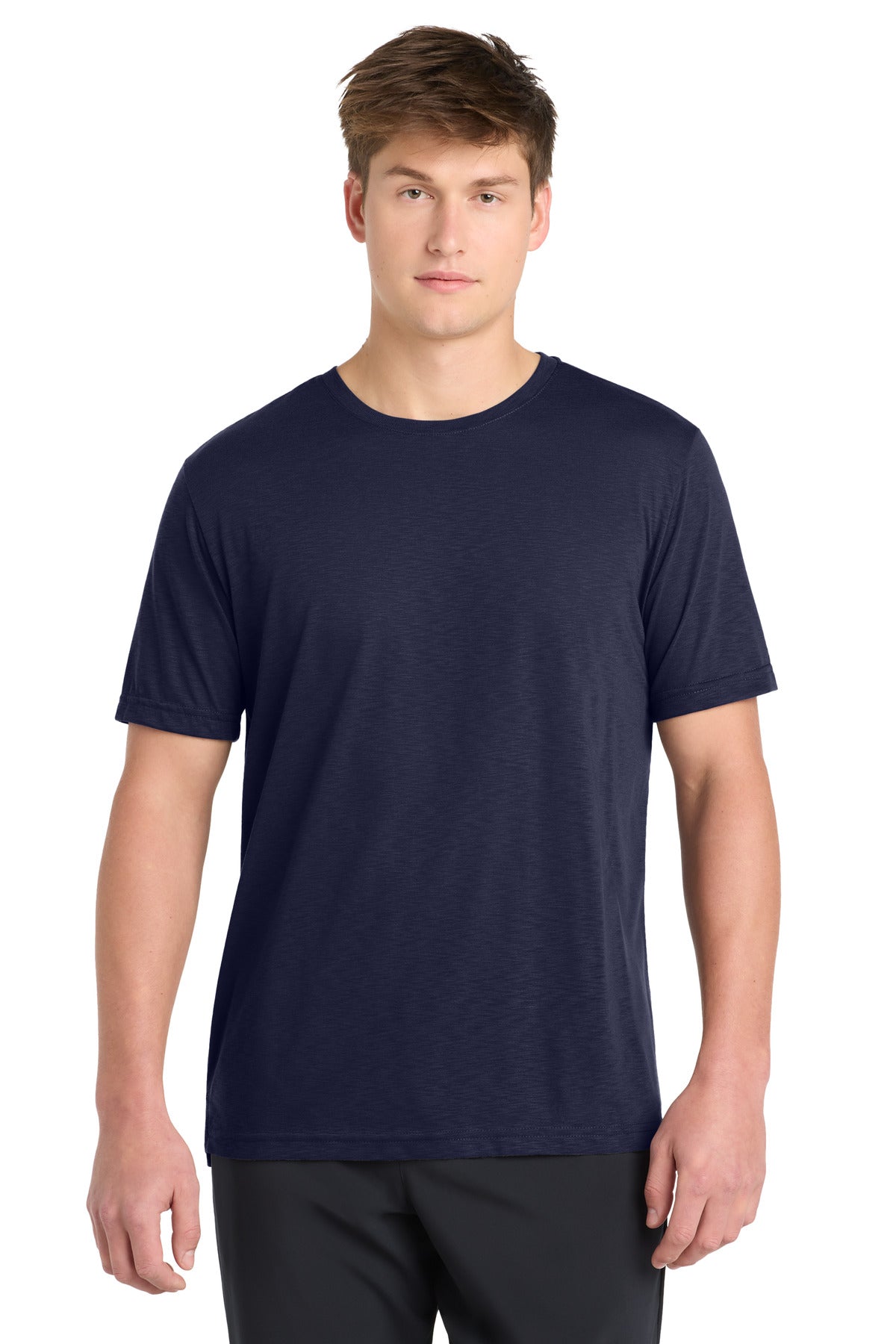 Custom True Navy PosiCharge Strive Tee ST430, personalized by SanCanDo Swag in Argyle, TX